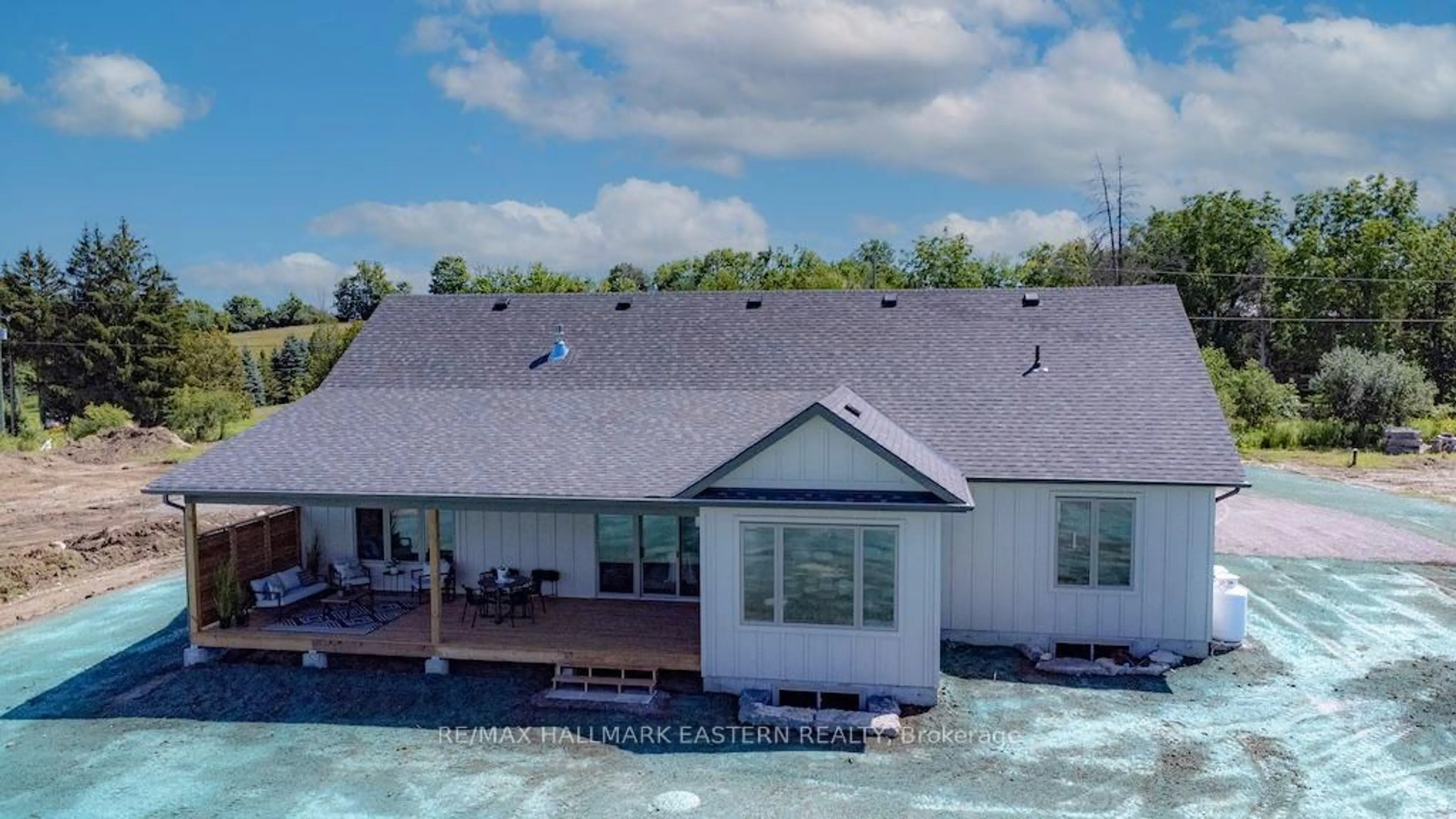 A pic from outside/outdoor area/front of a property/back of a property/a pic from drone, water/lake/river/ocean view for 46 Almeara Dr, Otonabee-South Monaghan Ontario K9J 6Y3