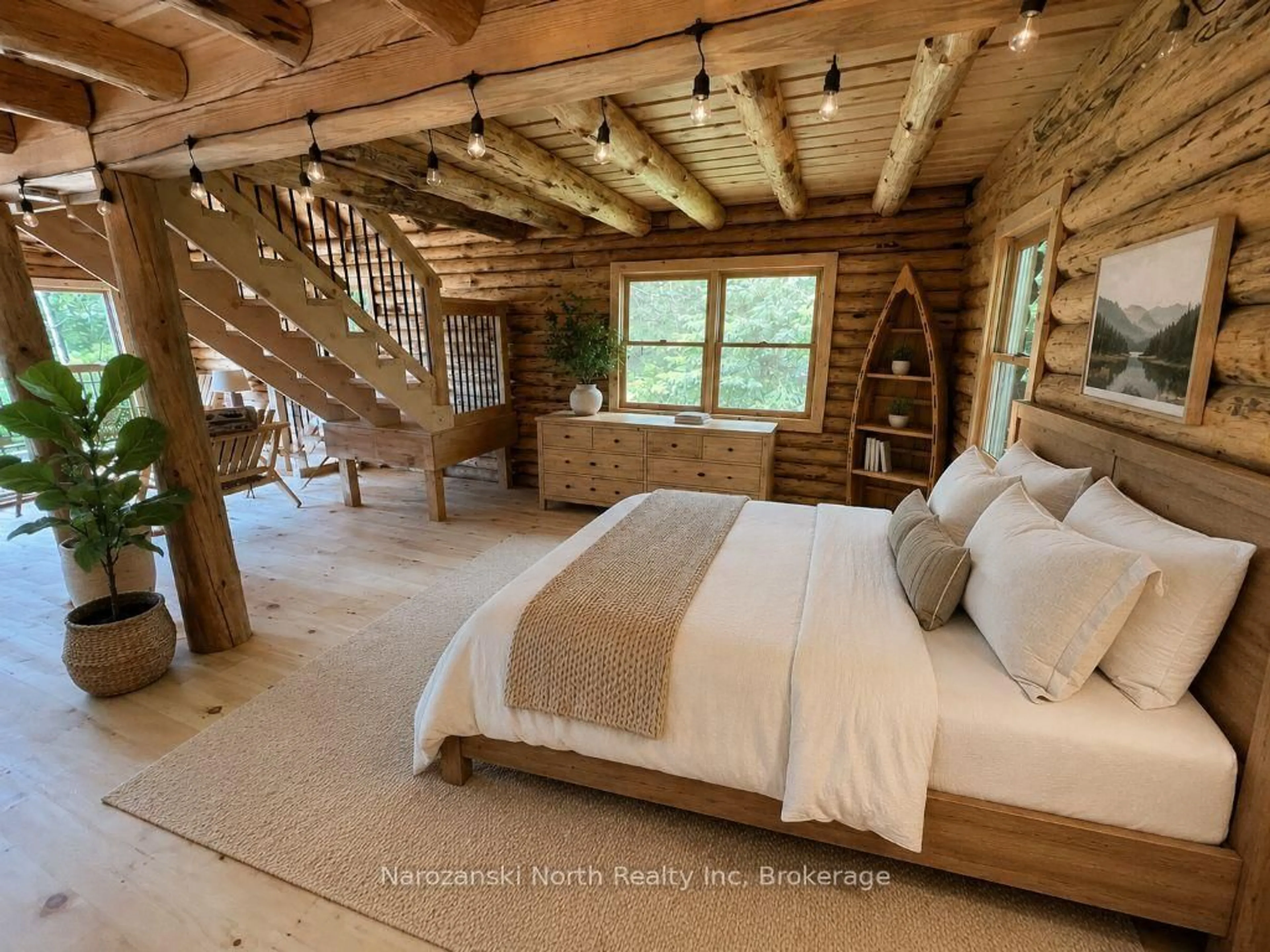 Bedroom with bed, unknown for 1020 Dry Rapid Rd, French River Ontario P0M 1A0