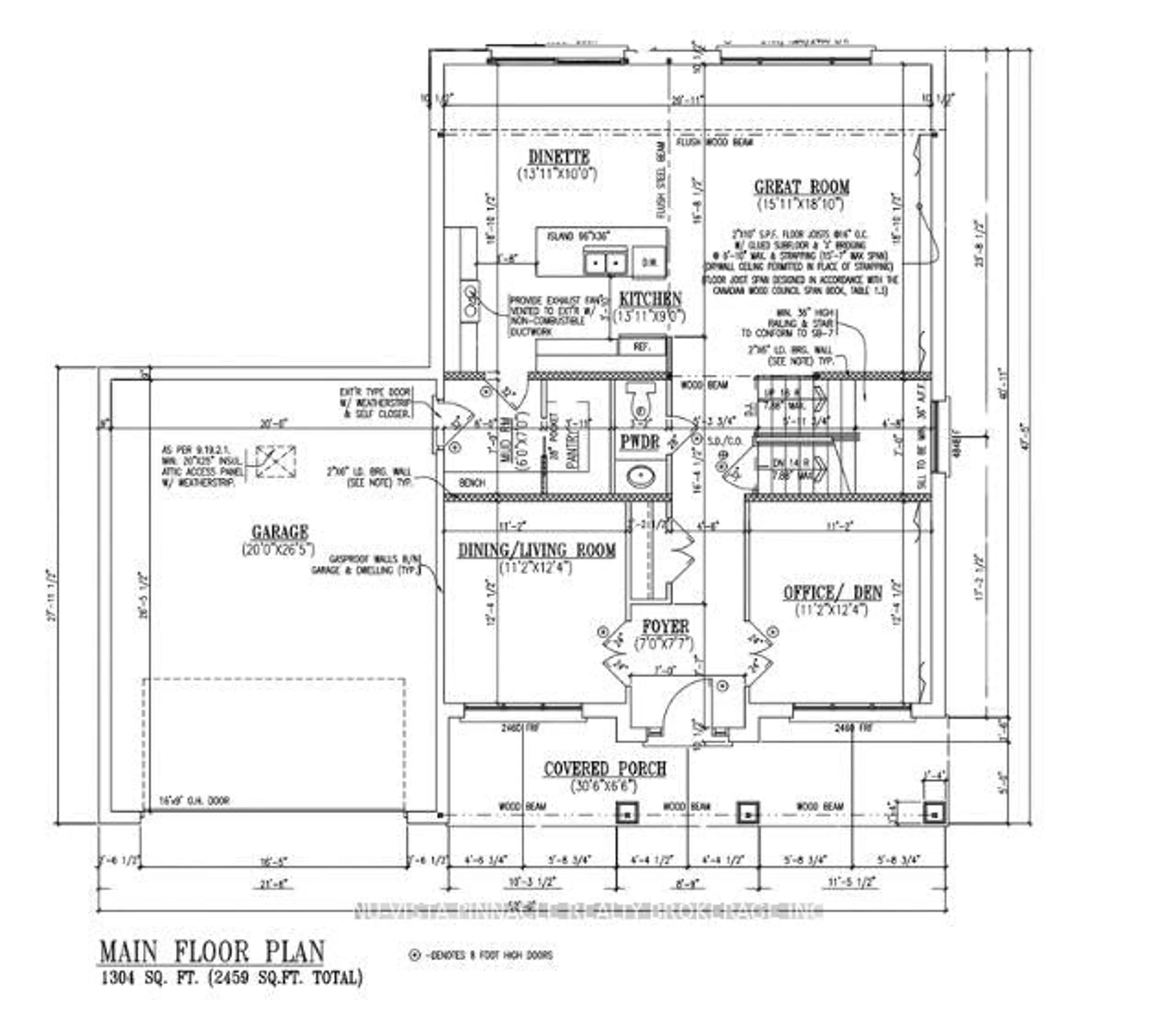 Floor plan for Lot 18 Harvest Lane, Thames Centre Ontario N0L 1G2