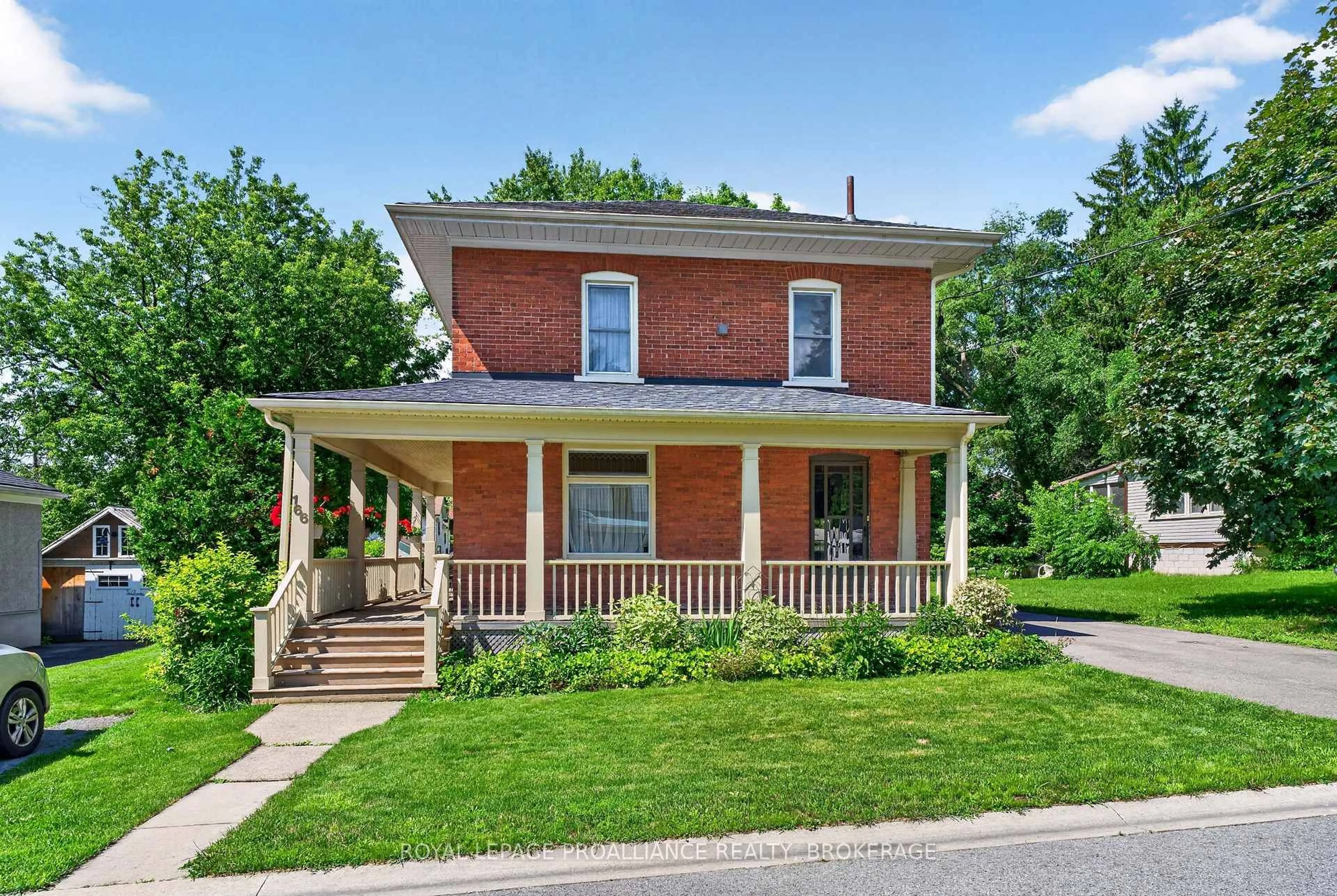 Home with brick exterior material, street for 166 Alma Ave, Greater Napanee Ontario K7R 1T8