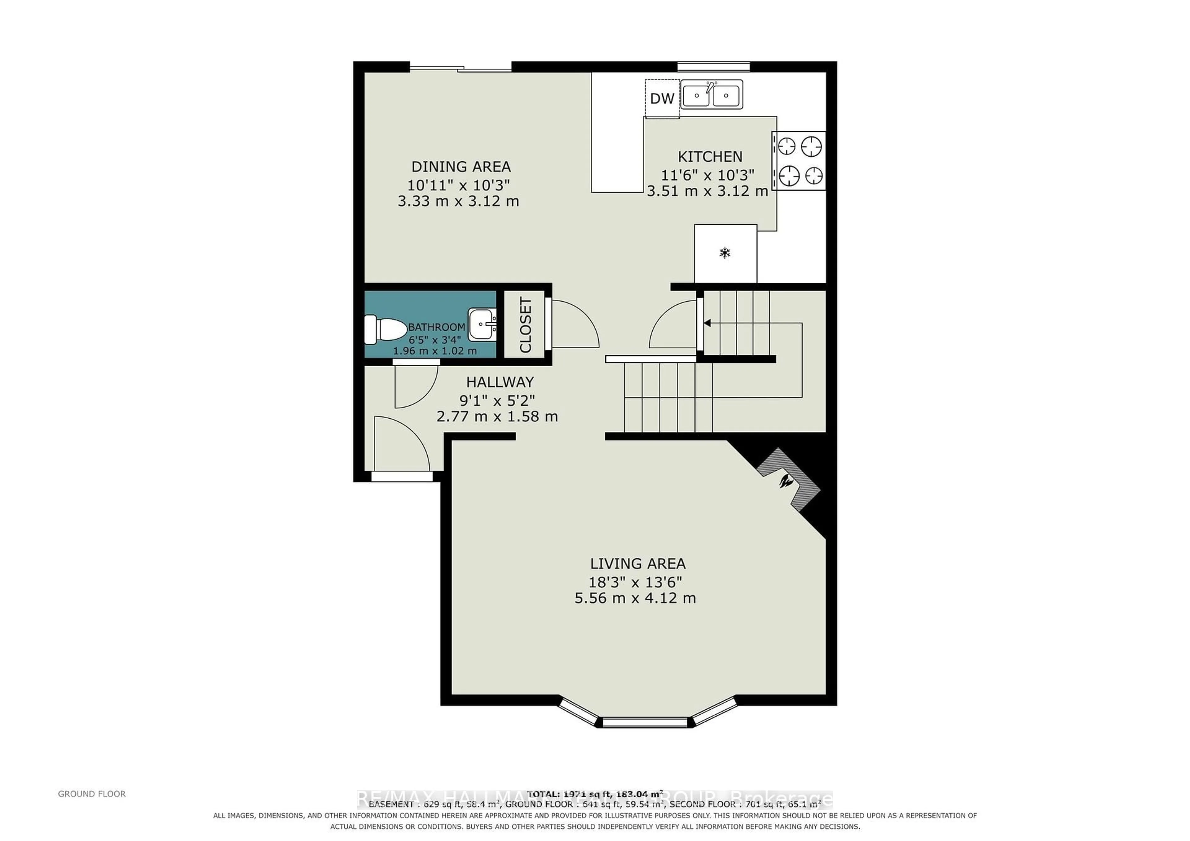 Floor plan for 279 Pintail Terr, Ottawa Ontario K1E 1Z9