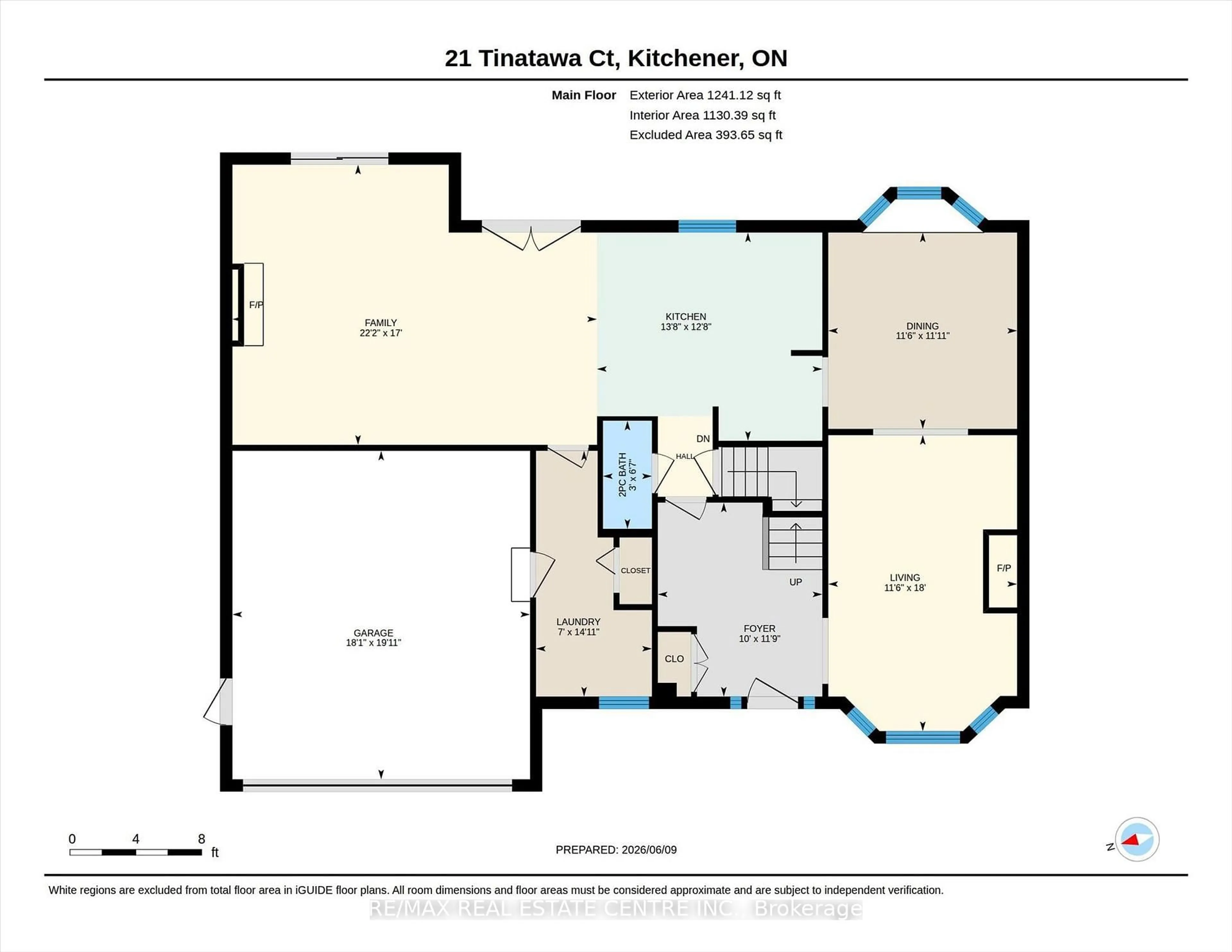 Floor plan for 21 Tinatawa Crt, Kitchener Ontario N2A 3K4