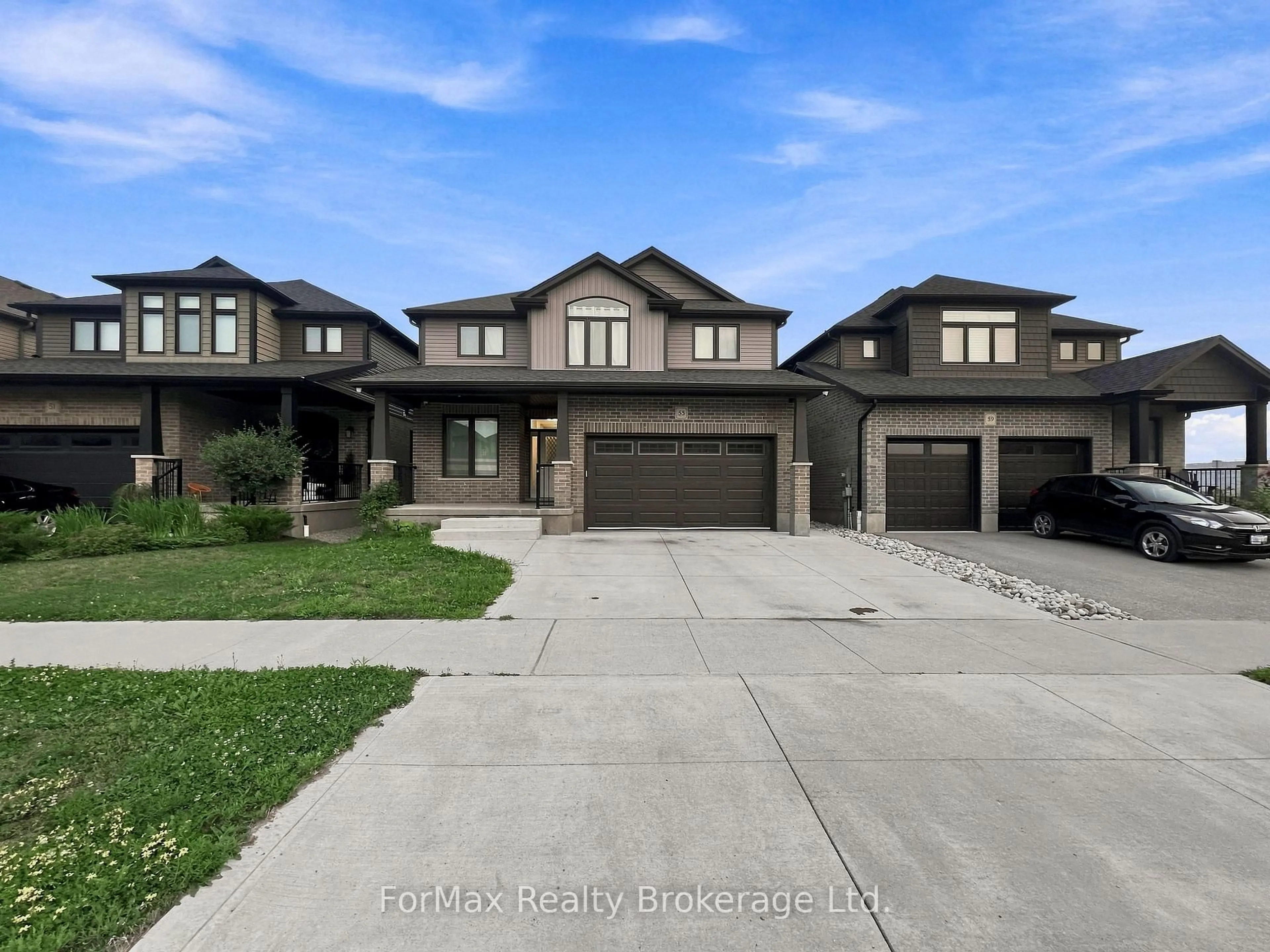 Home with brick exterior material, street for 55 Loxleigh Lane, Waterloo Ontario N0B 1M0