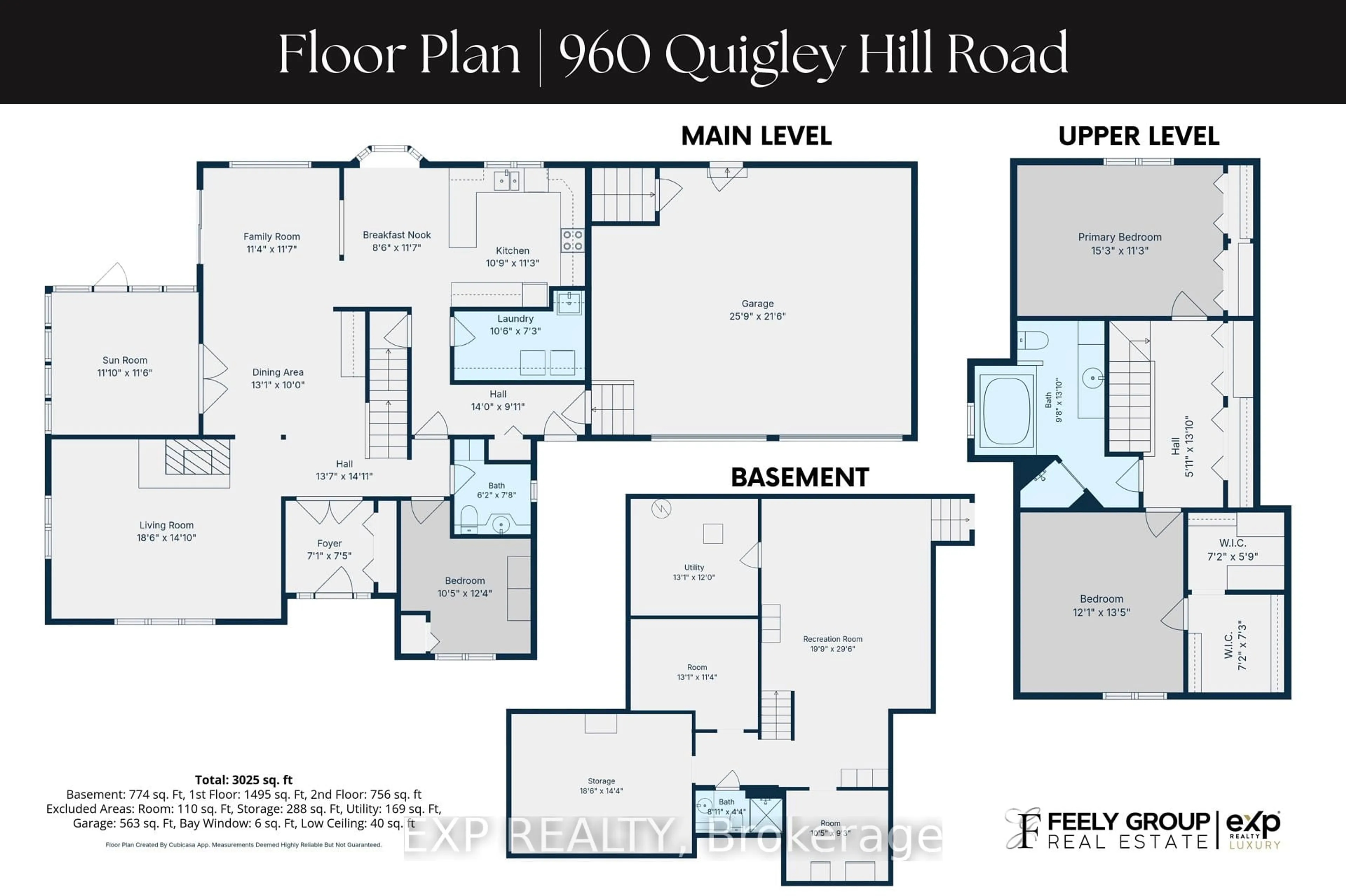 Floor plan for 960 Quigley Hill Rd, Ottawa Ontario K4C 1H1