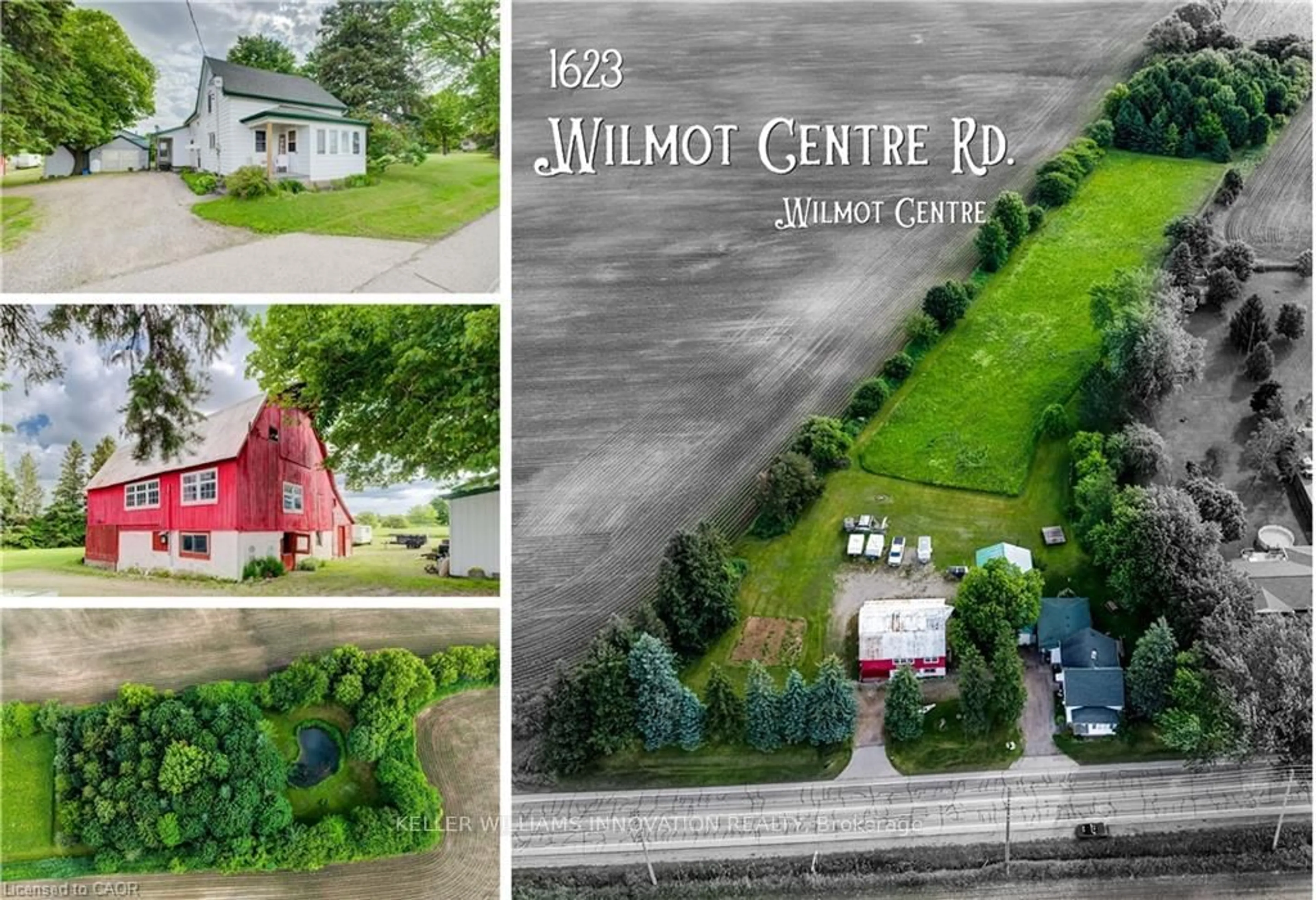 A pic from outside/outdoor area/front of a property/back of a property/a pic from drone, street for 1623 Wilmot Centre Rd, Wilmot Ontario N3A 3K3