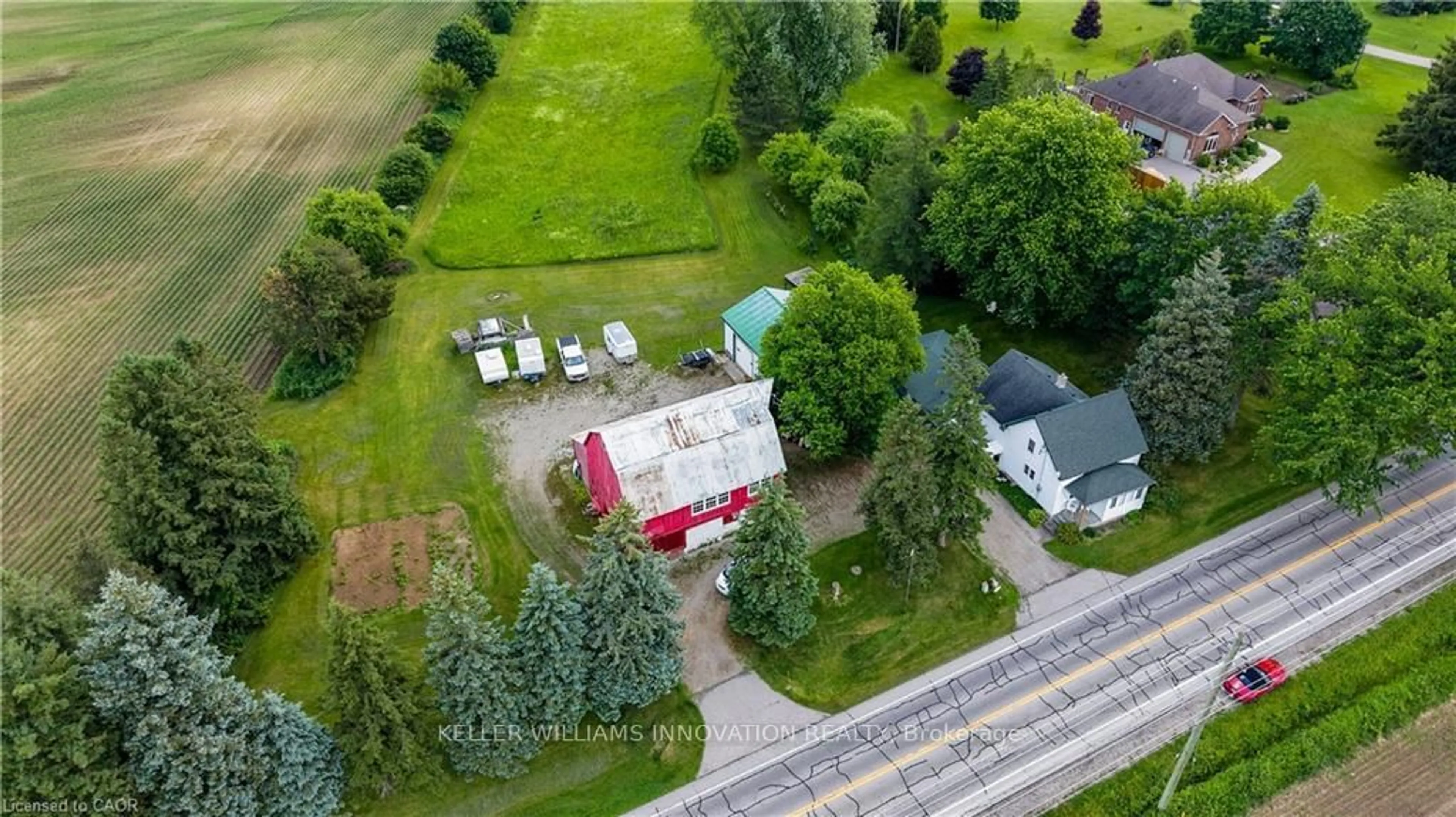 A pic from outside/outdoor area/front of a property/back of a property/a pic from drone, street for 1623 Wilmot Centre Rd, Wilmot Ontario N3A 3K3