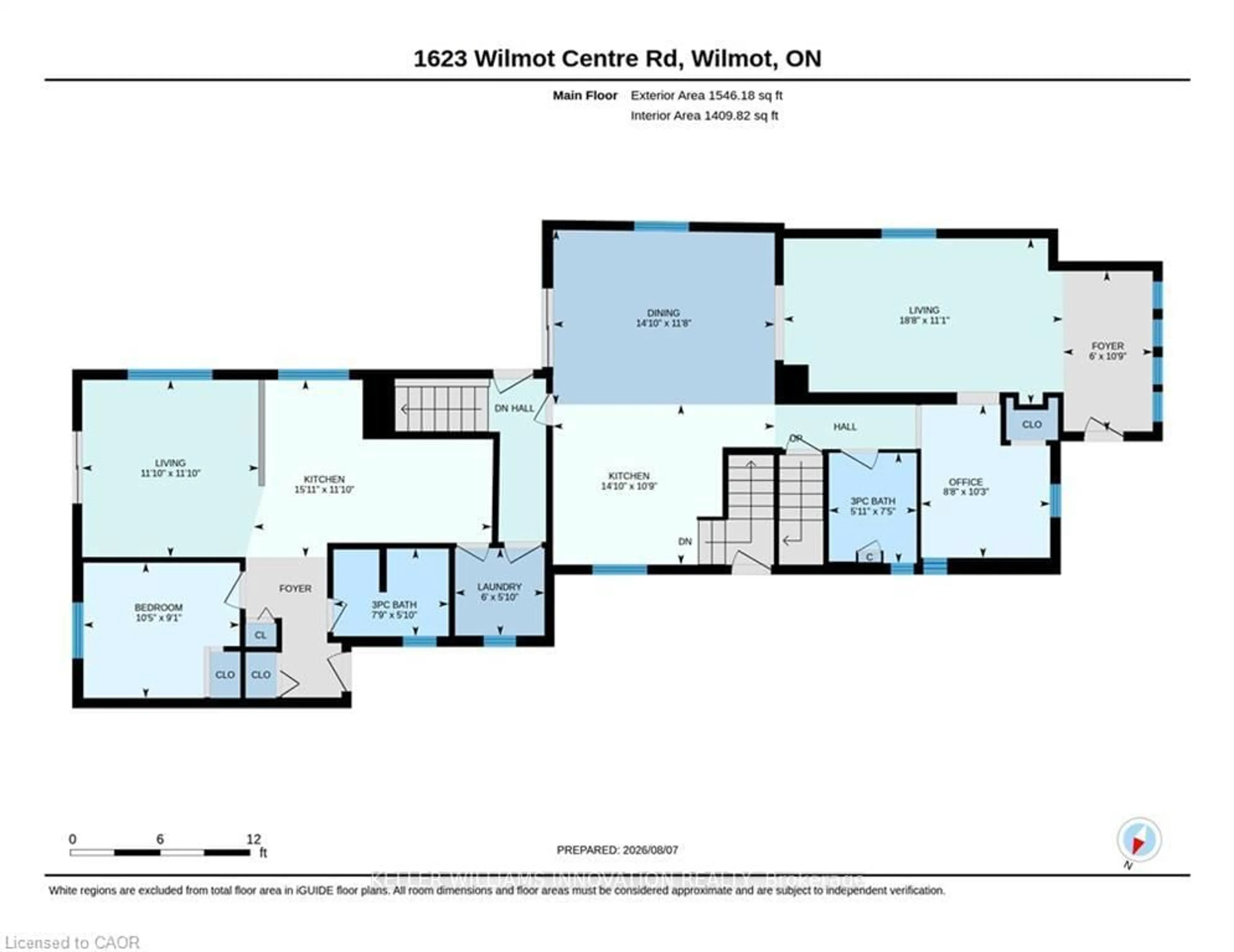 Floor plan for 1623 Wilmot Centre Rd, Wilmot Ontario N3A 3K3