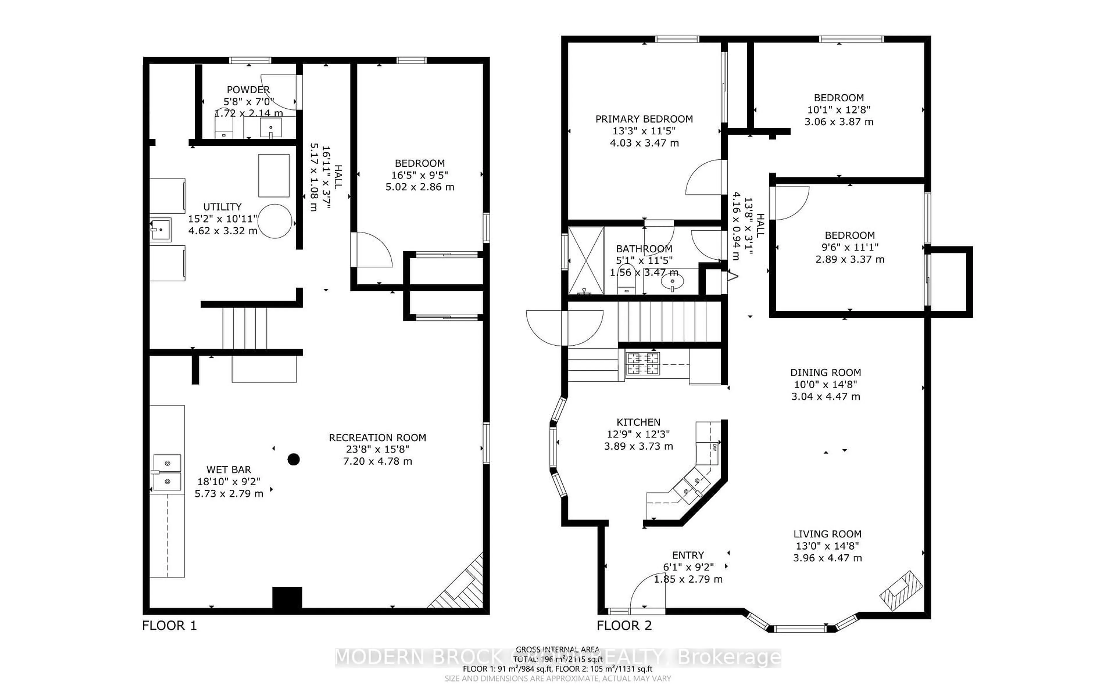 Floor plan for 1610 Kensington Pkwy, Brockville Ontario K6V 6J2