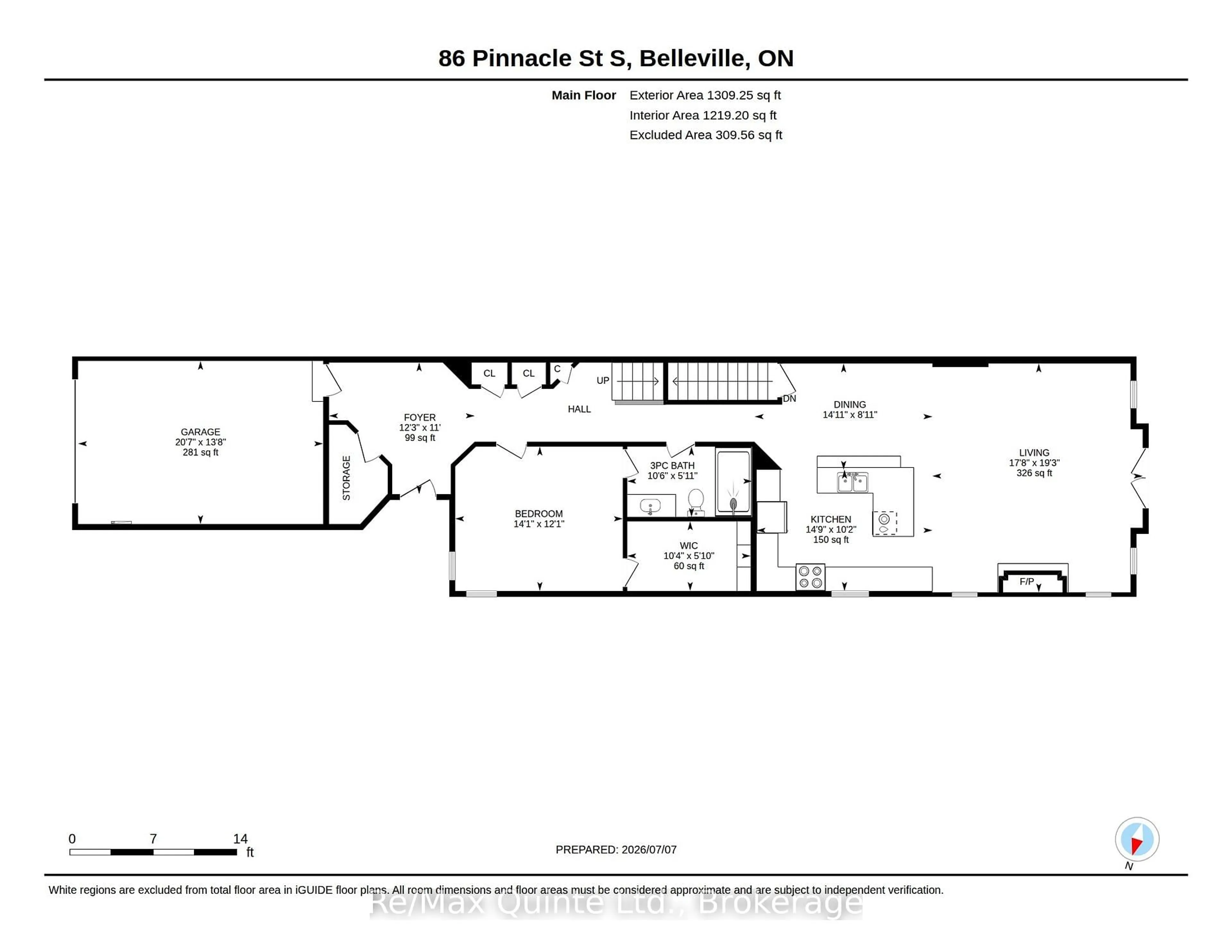 Floor plan for 86 Pinnacle St, Belleville Ontario K8N 5Y5