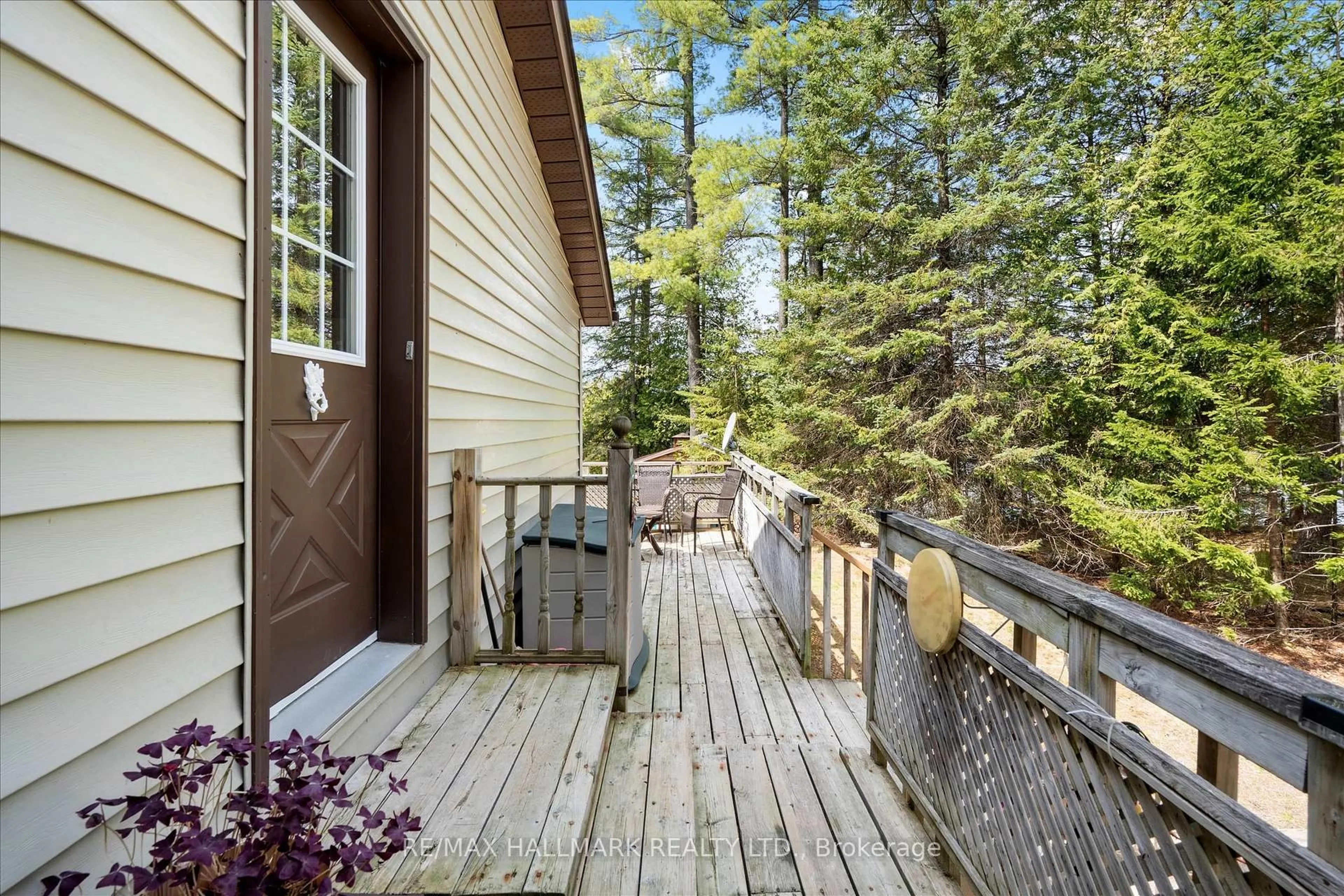 Patio, forest/trees view for 25 Little Silver Lake Way, Trent Lakes Ontario K0M 1A0