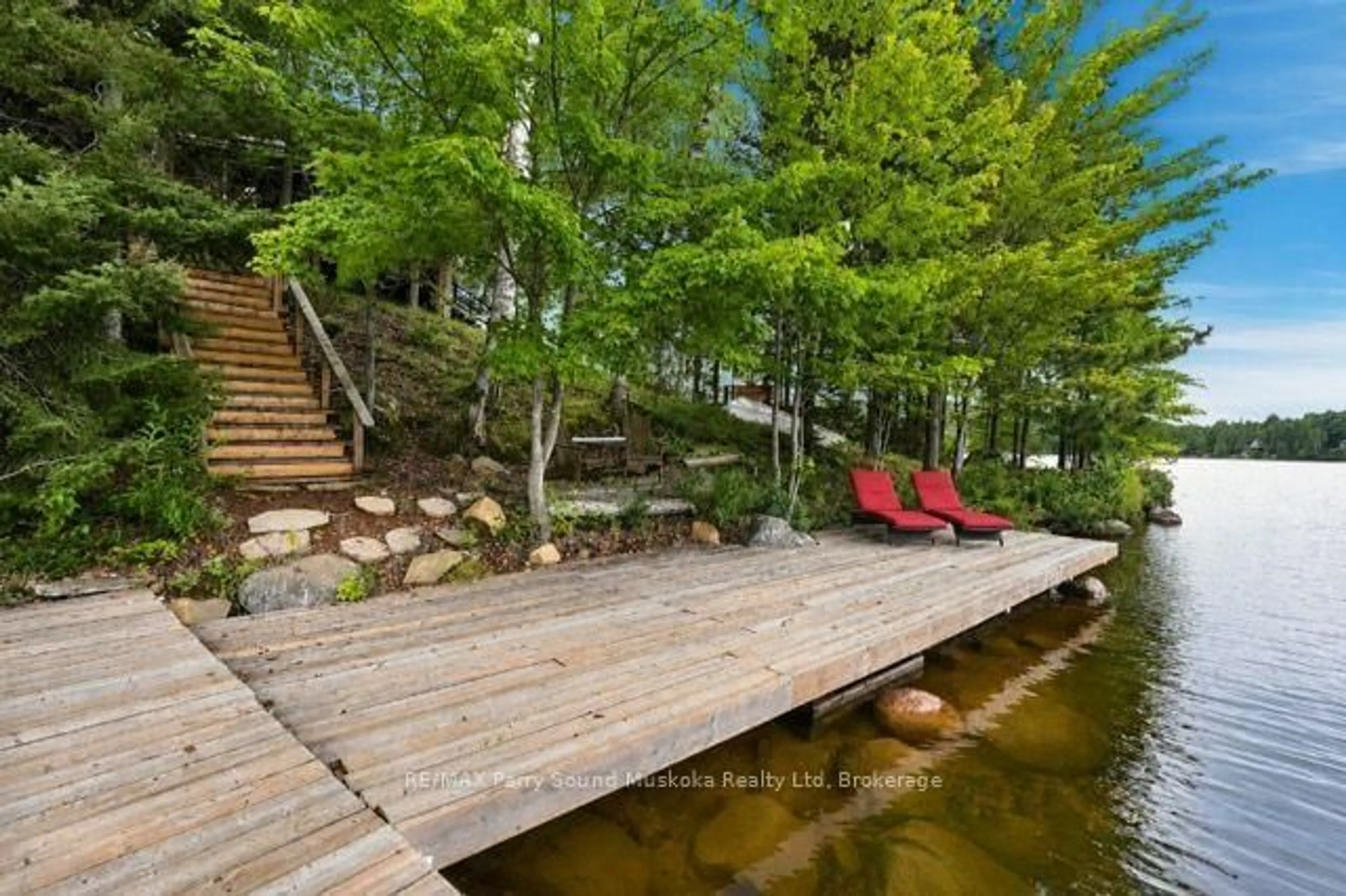 Patio, water/lake/river/ocean view for 569 Ralph Rd, Parry Sound Remote Area Ontario P0H 2L0