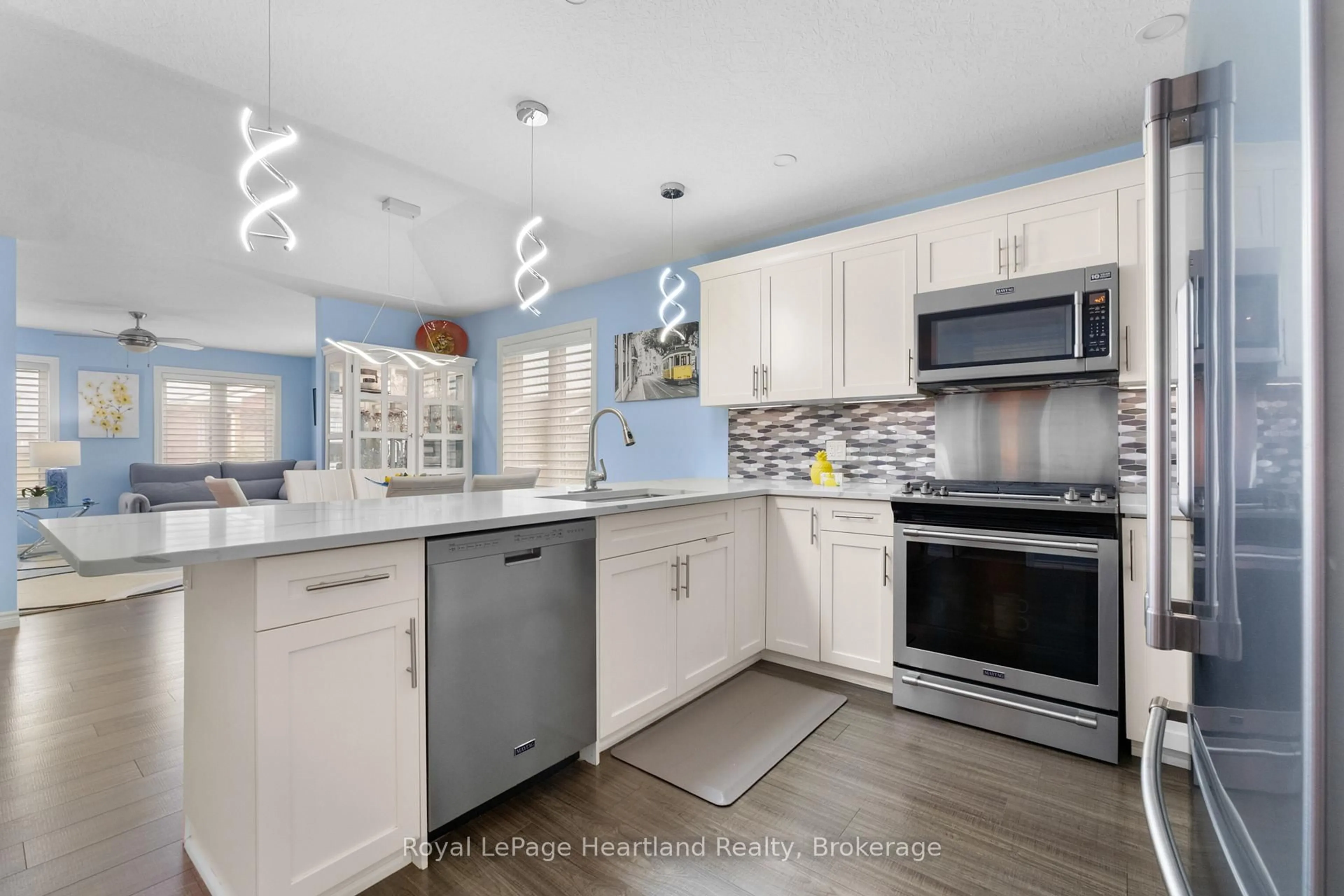 Open concept kitchen, ceramic/tile floor for 8 Windward Way, Ashfield-Colborne-Wawanosh Ontario N7A 0B2