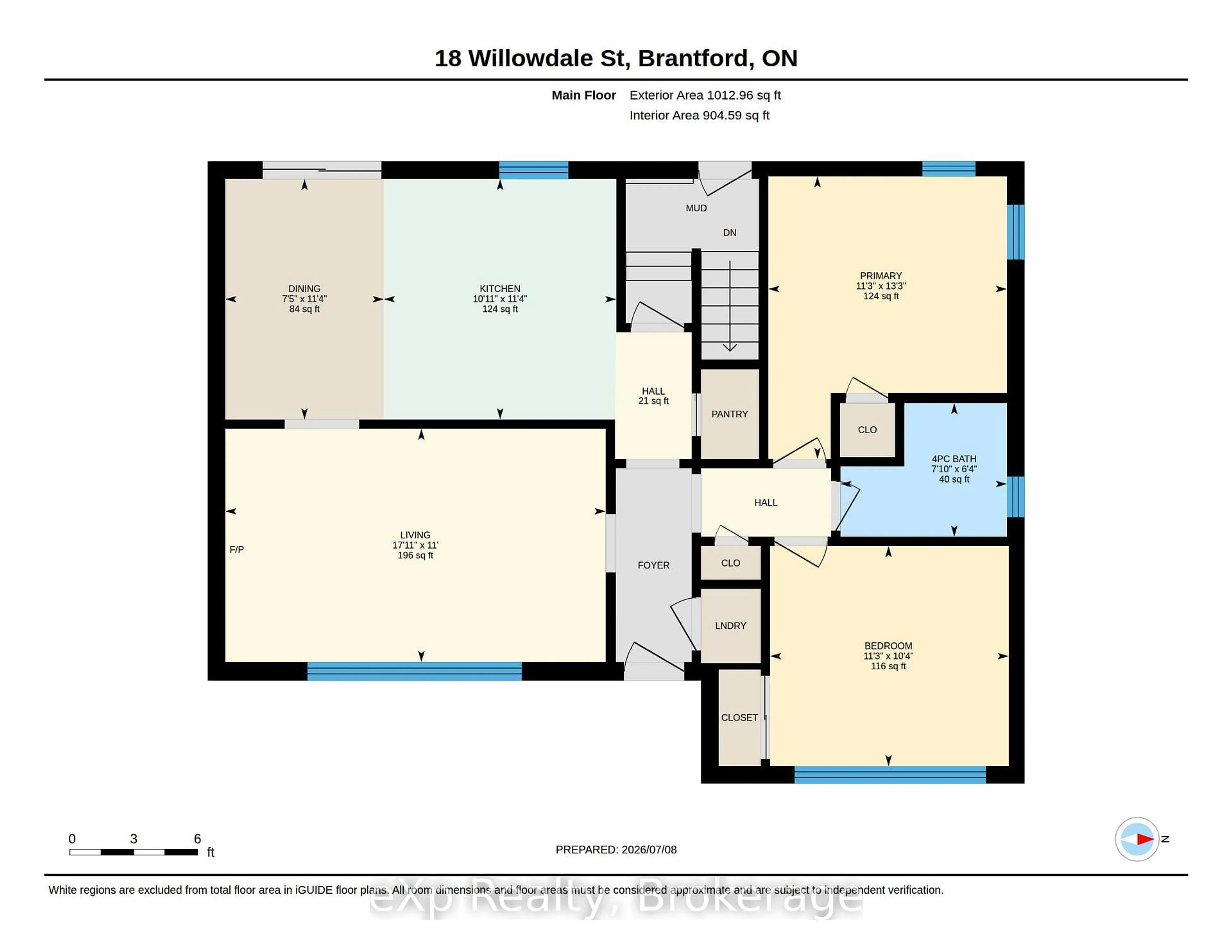 Floor plan for 18 Willowdale St, Brantford Ontario N3T 5L7