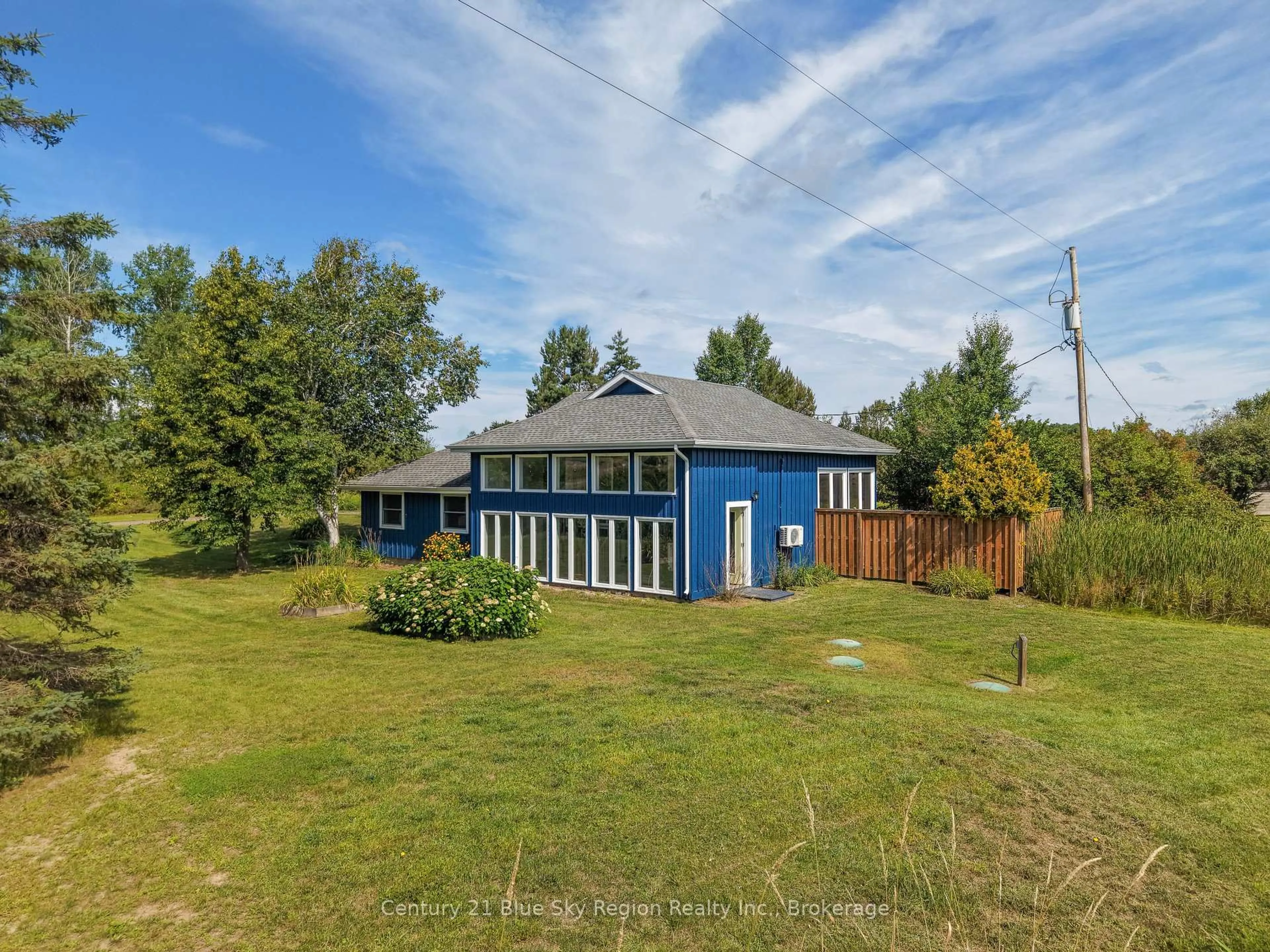 A pic from outside/outdoor area/front of a property/back of a property/a pic from drone, water/lake/river/ocean view for 2574 Highway 17, East Ferris Ontario P0H 1K0