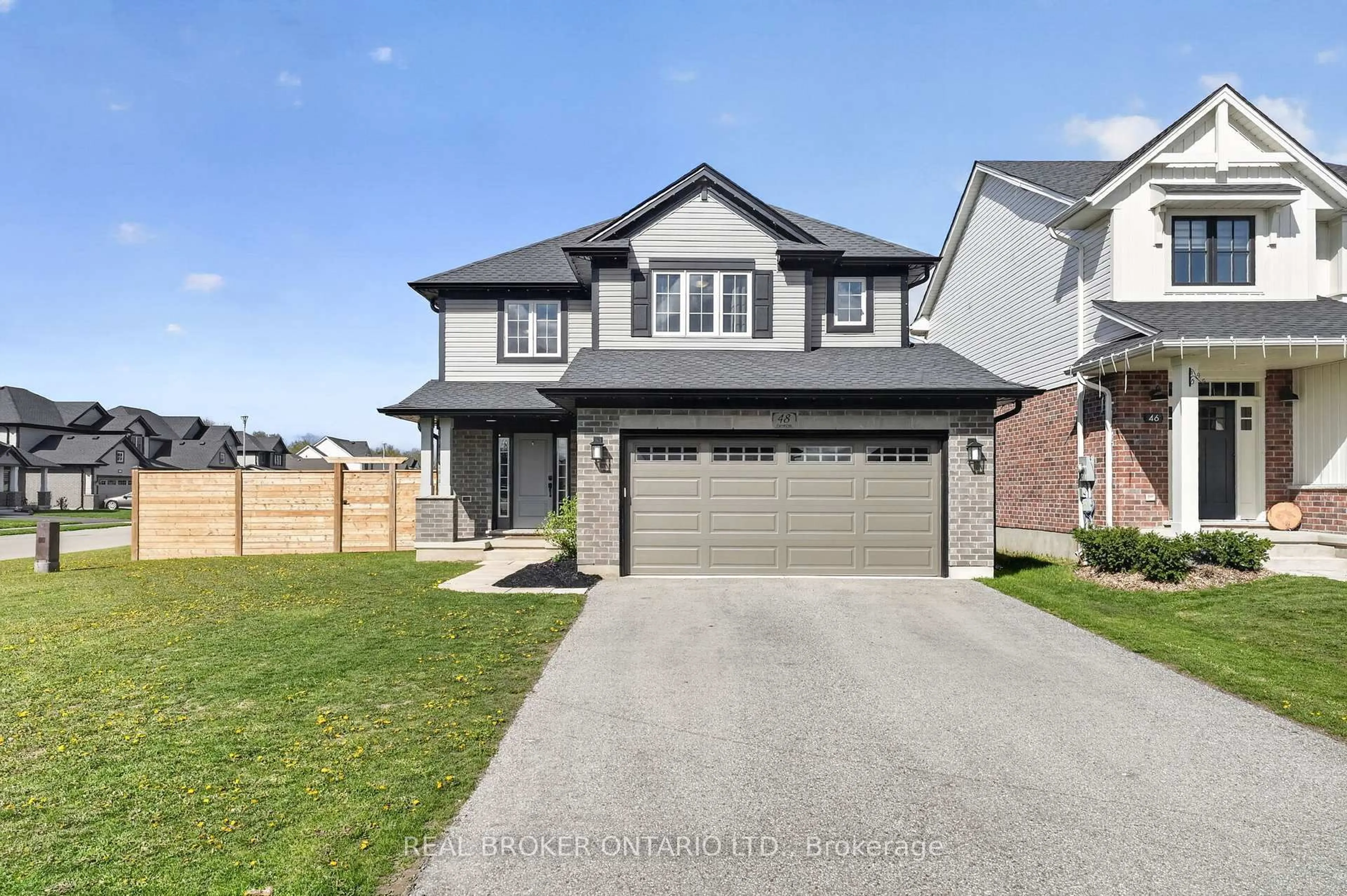 Home with brick exterior material, street for 48 Curren Cres, Tillsonburg Ontario N4G 0J3