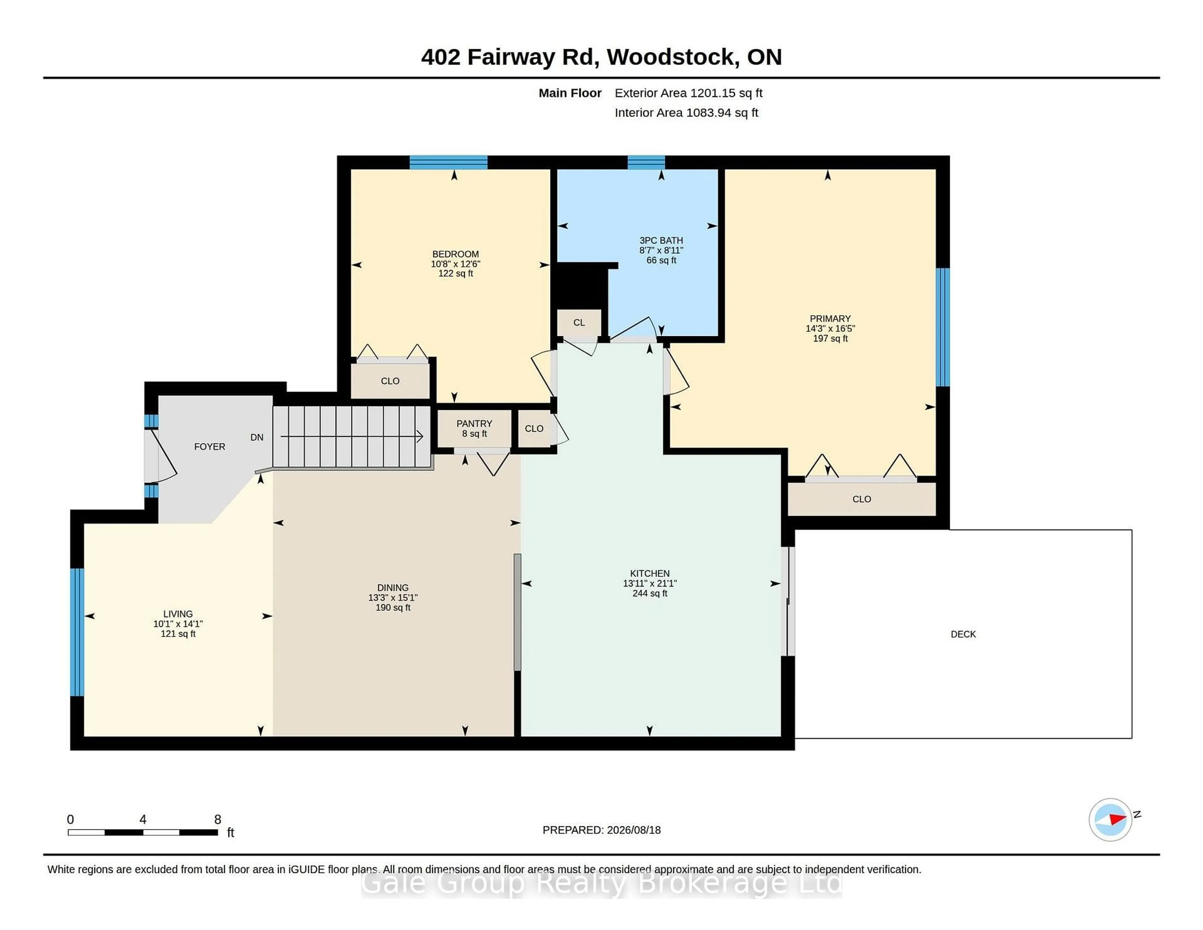 Floor plan for 402 Fairway Rd, Woodstock Ontario N4T 0E1