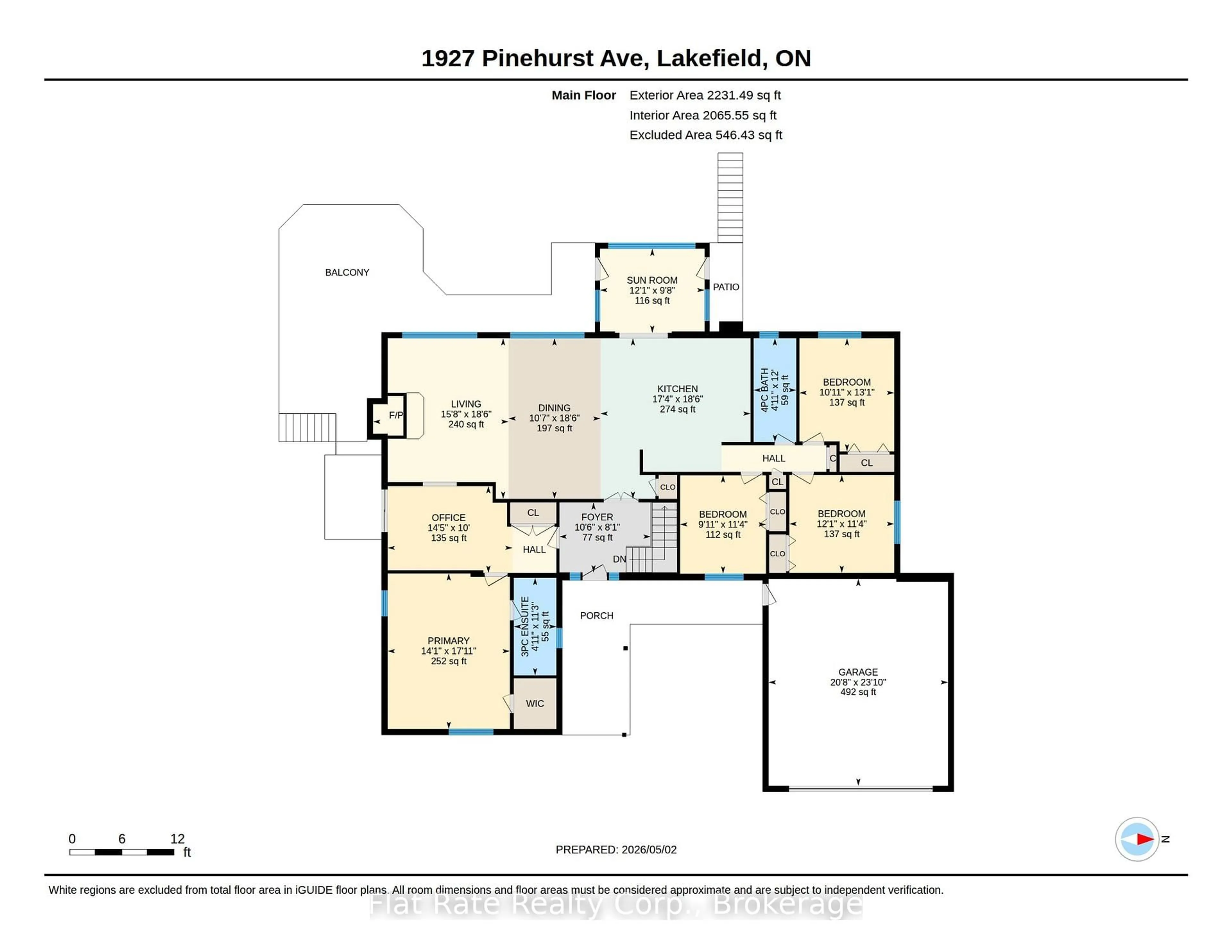 Floor plan for 1927 Pinehurst Ave, Selwyn Ontario K0L 2H0