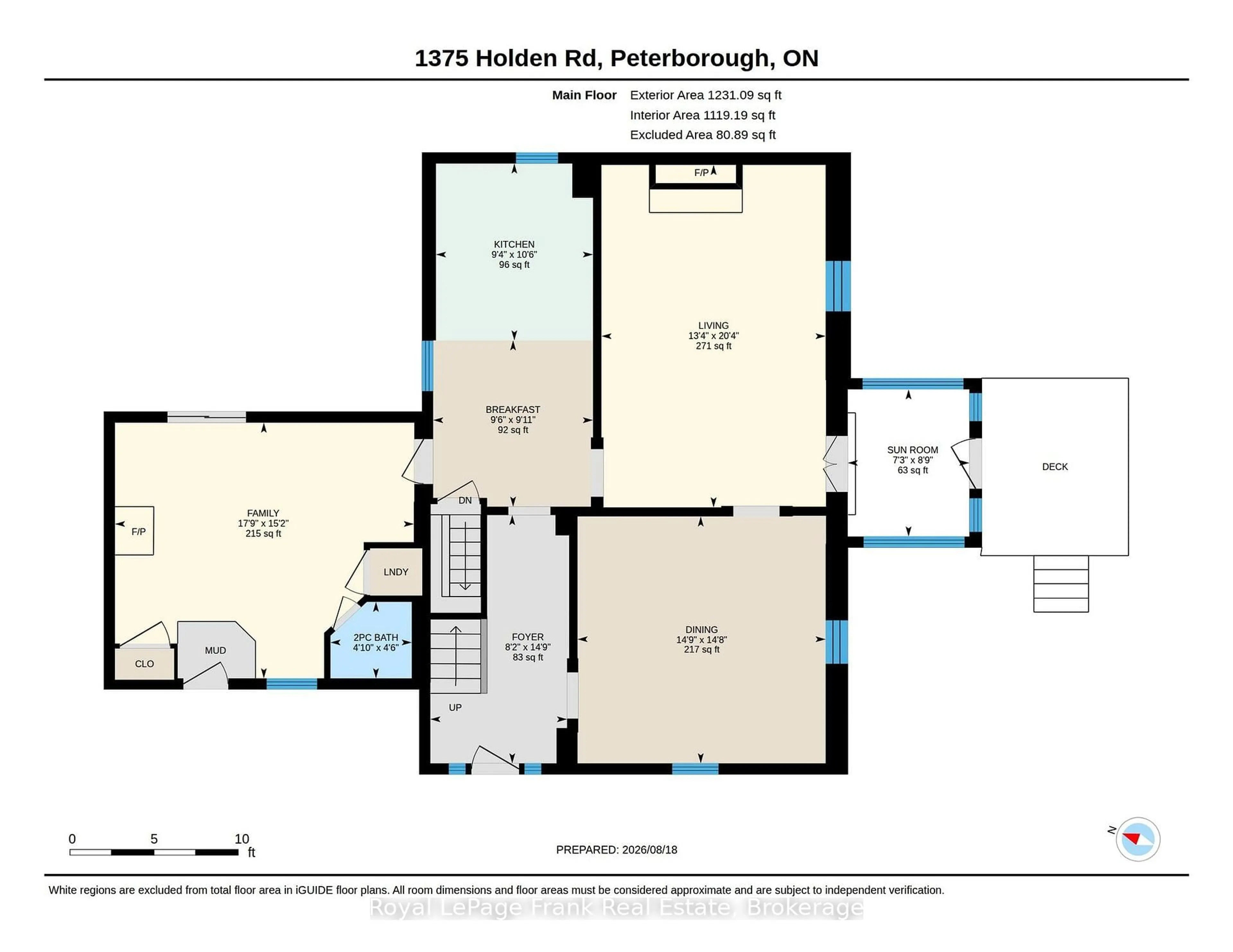 Floor plan for 1375 Holden Rd, Selwyn Ontario K9J 6X5