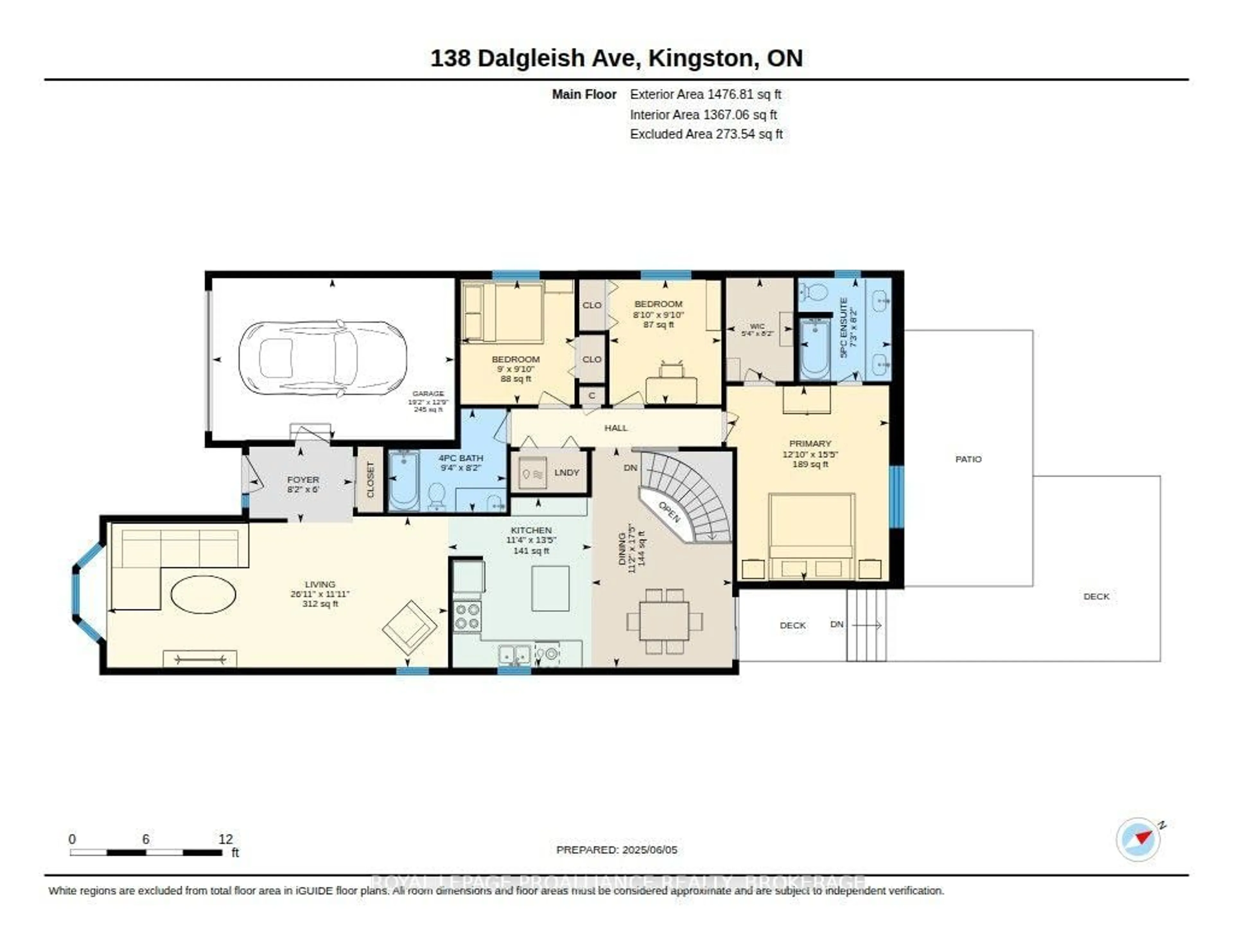 Floor plan for 138 Dalgleish Ave, Kingston Ontario K7K 7E3