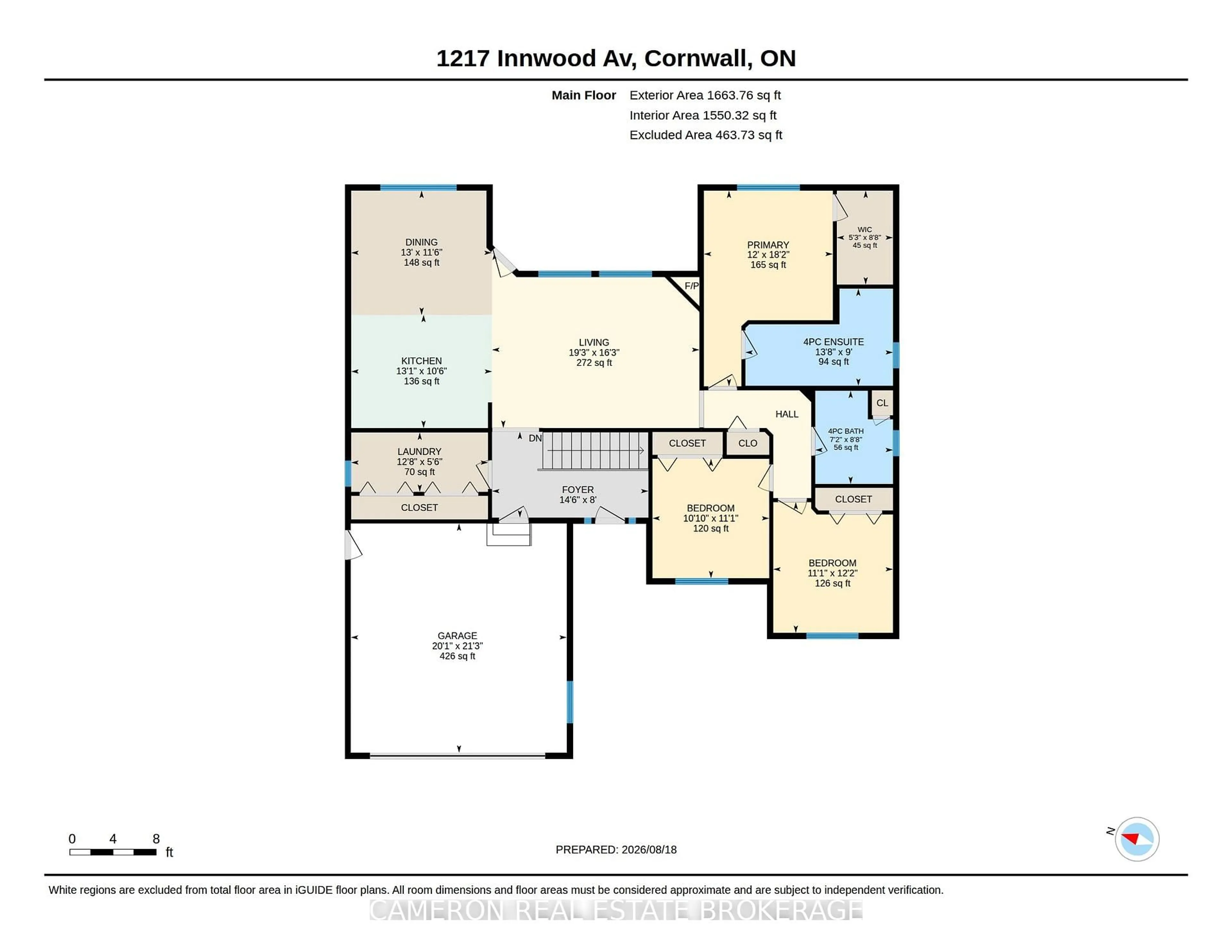 Floor plan for 1217 Innwood Ave, Cornwall Ontario K6J 5V4
