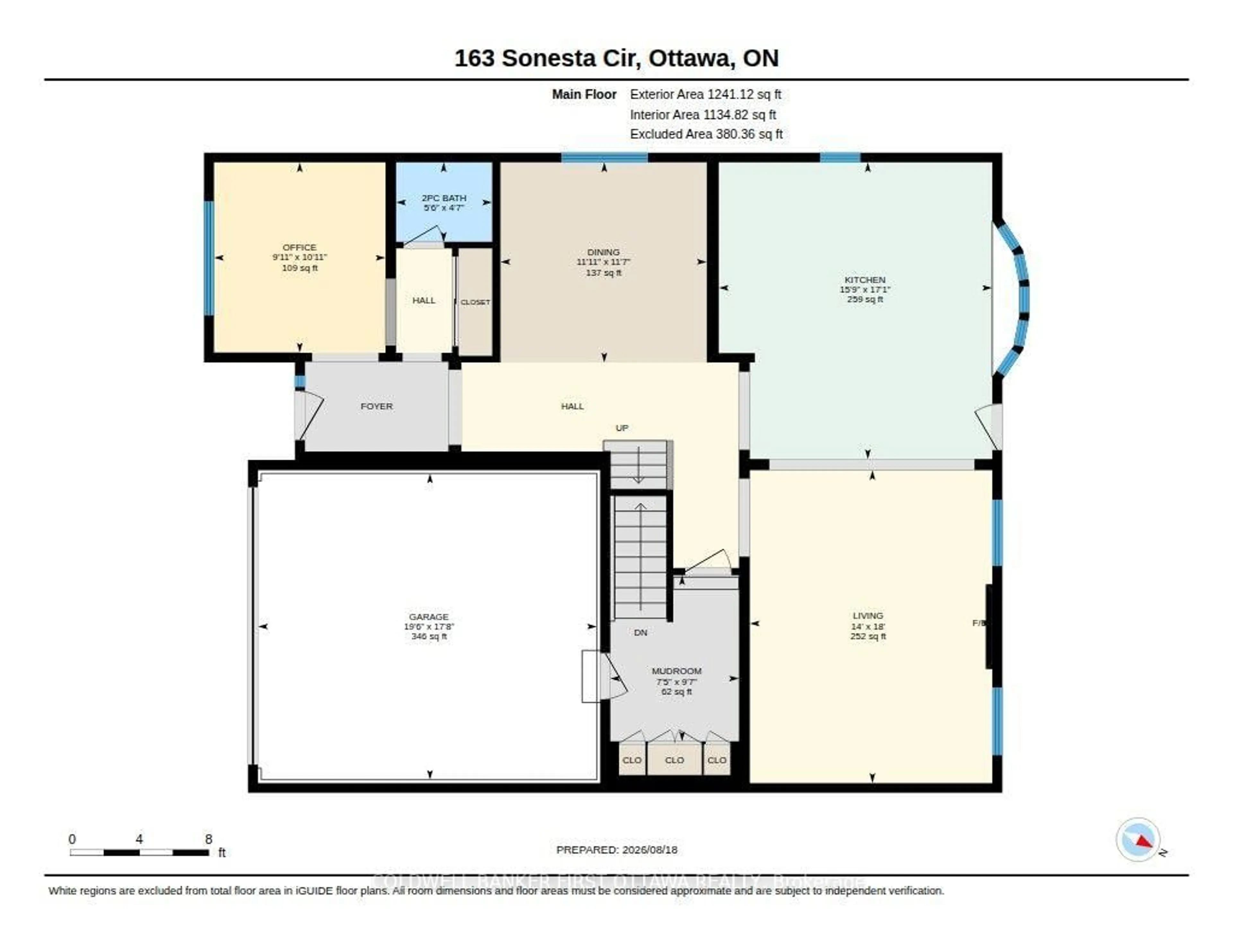 Floor plan for 163 Sonesta Circ, Ottawa Ontario K2S 0H1