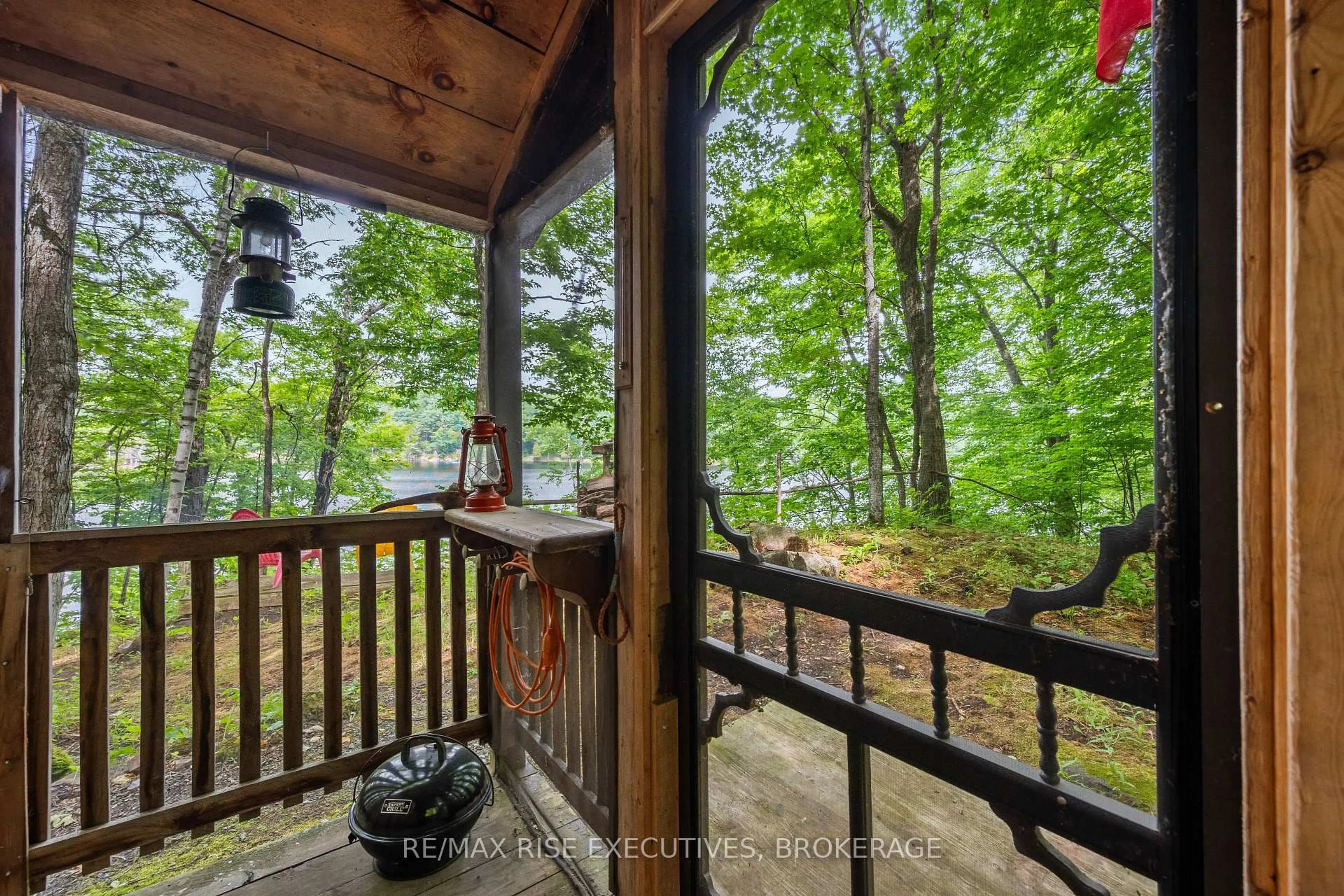 Patio, forest/trees view for 2120 Charlie Green Rd, Perth Road Ontario K0H 2L0