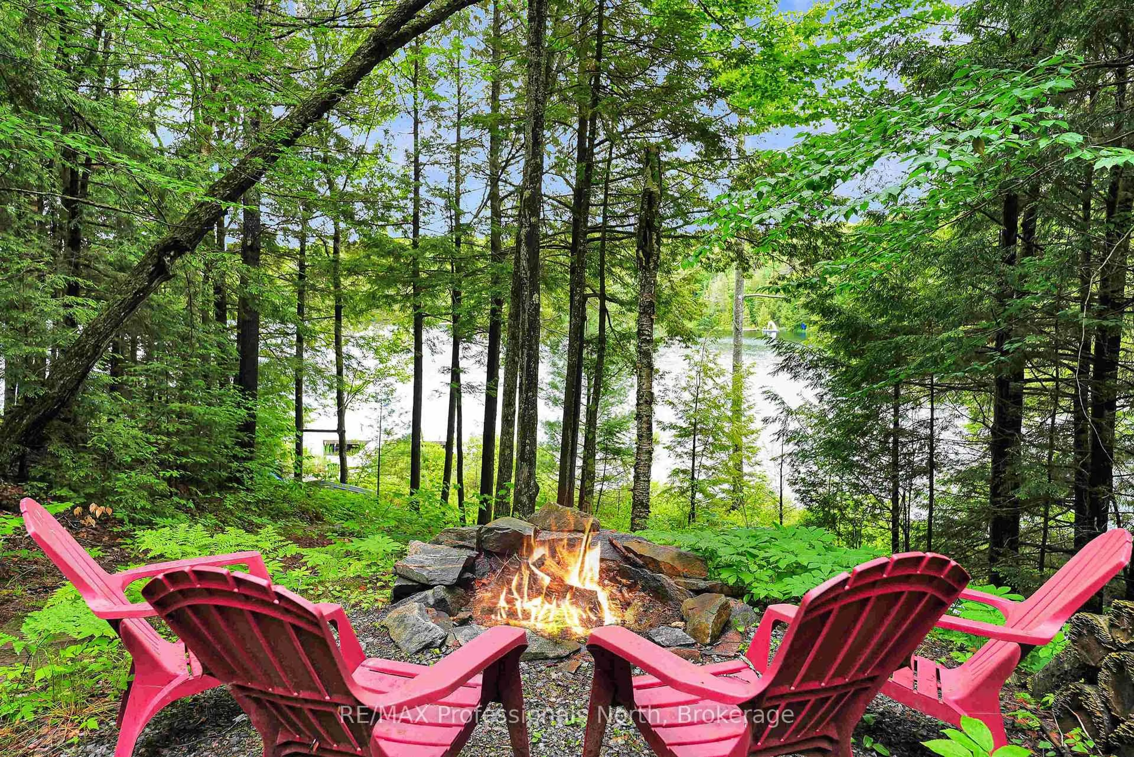 Patio, forest/trees view for 1010 Tanager Lane, Dysart et al Ontario K0L 1X0
