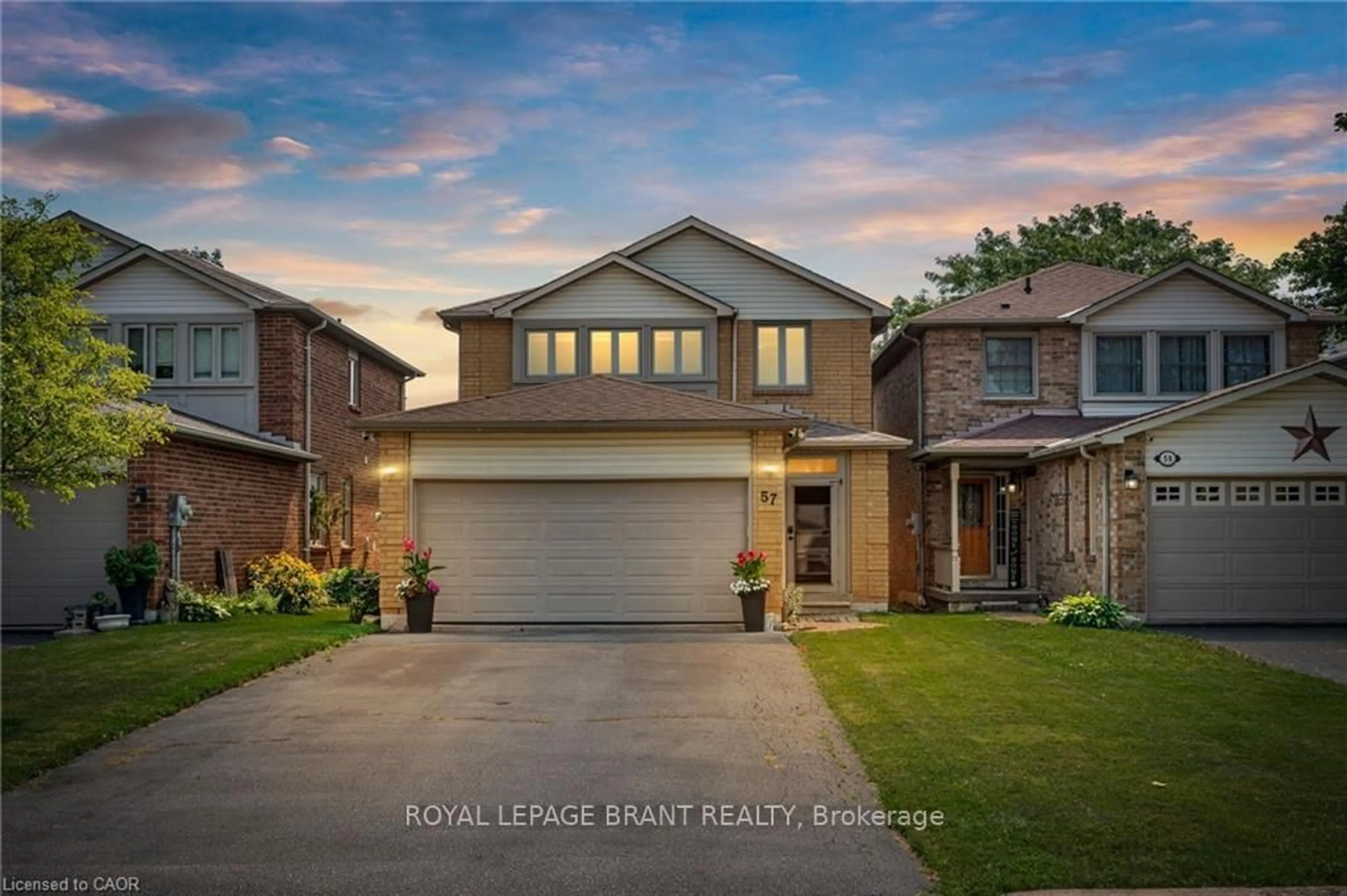 Home with brick exterior material, street for 57 Grindstone Way, Hamilton Ontario L9H 7B5