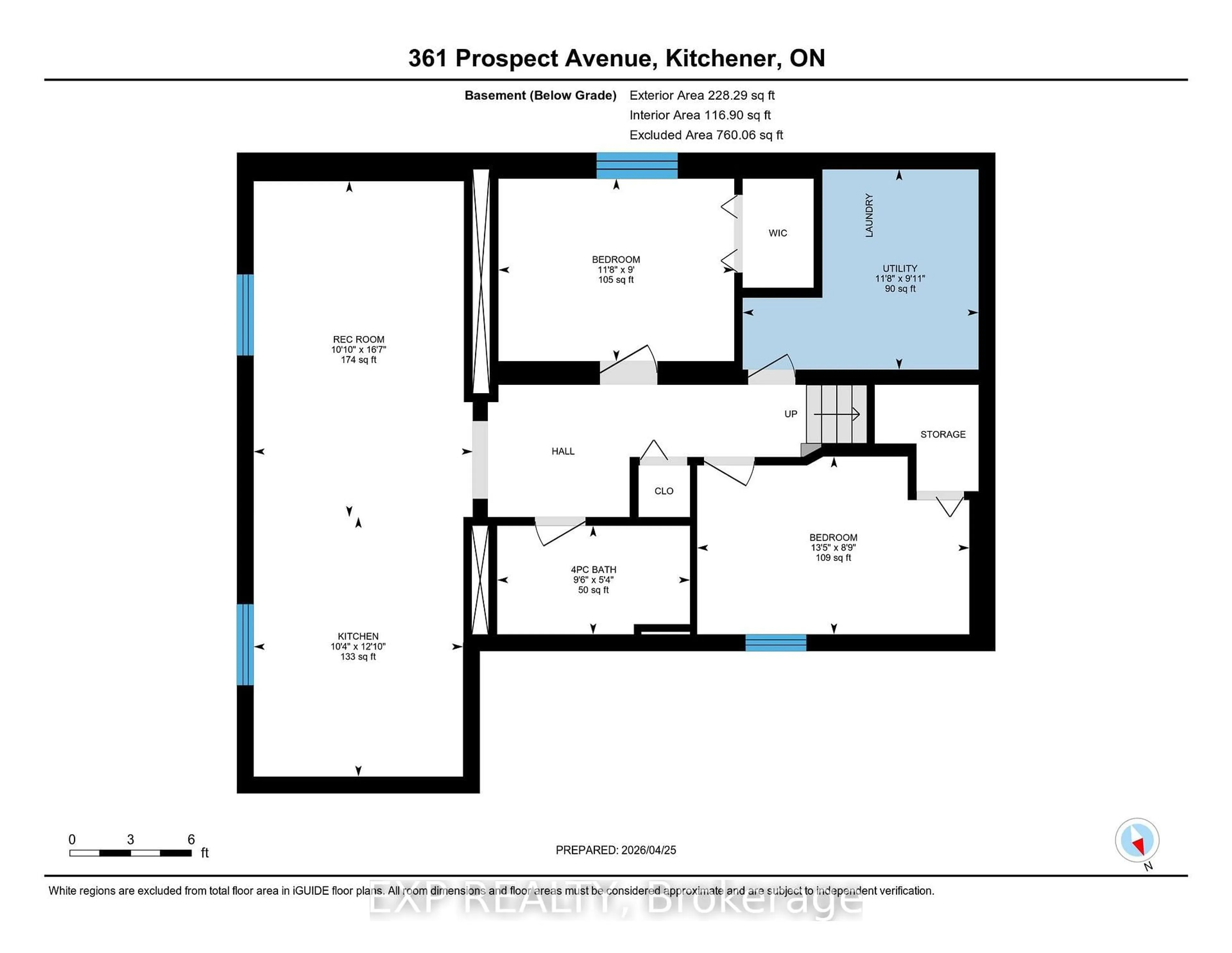 Floor plan for 361 Prospect Ave, Kitchener Ontario N2A 1C9