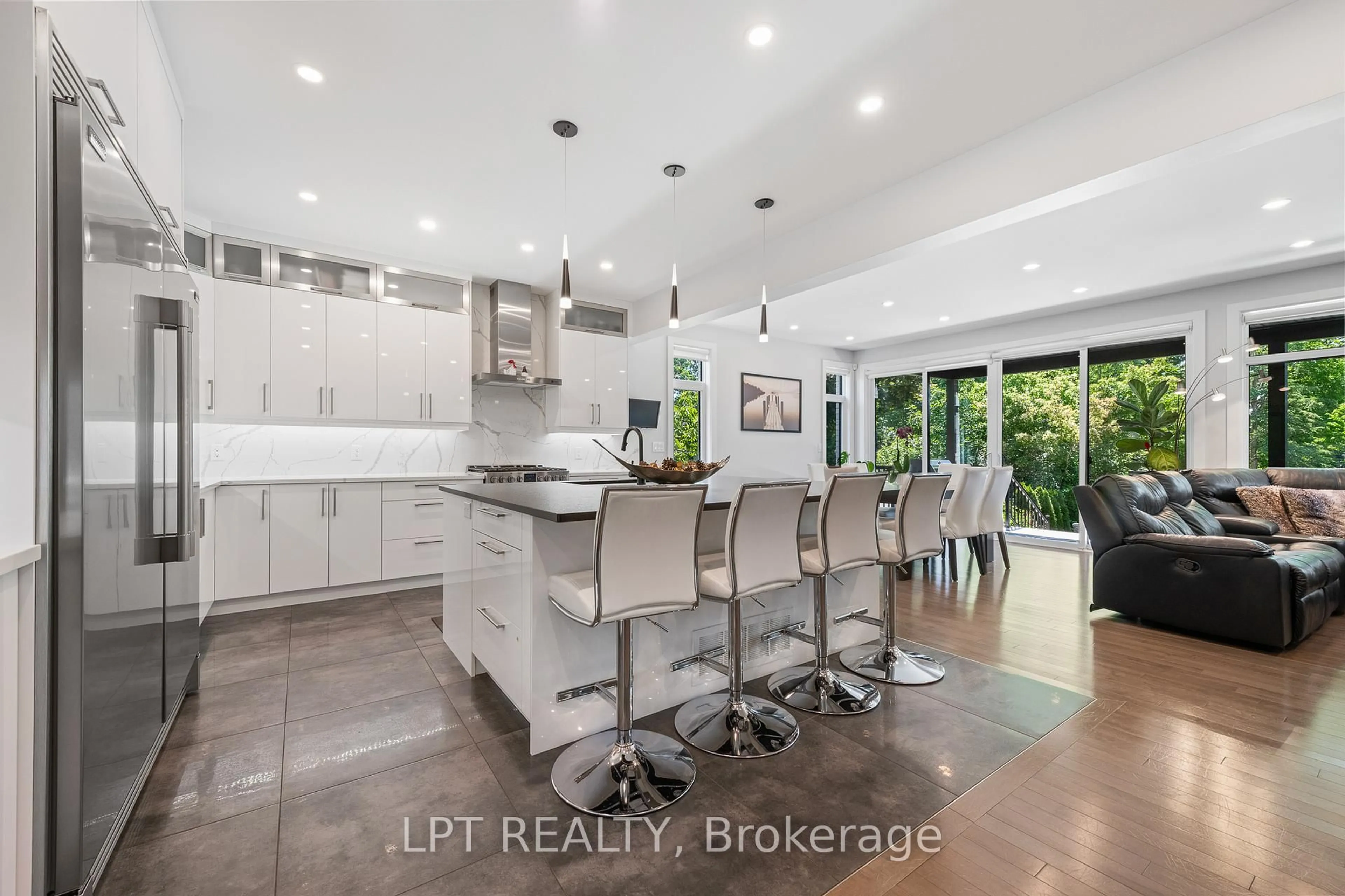 Open concept kitchen, ceramic/tile floor for 1740 ST BARBARA St, Ottawa Ontario K1T 1M2