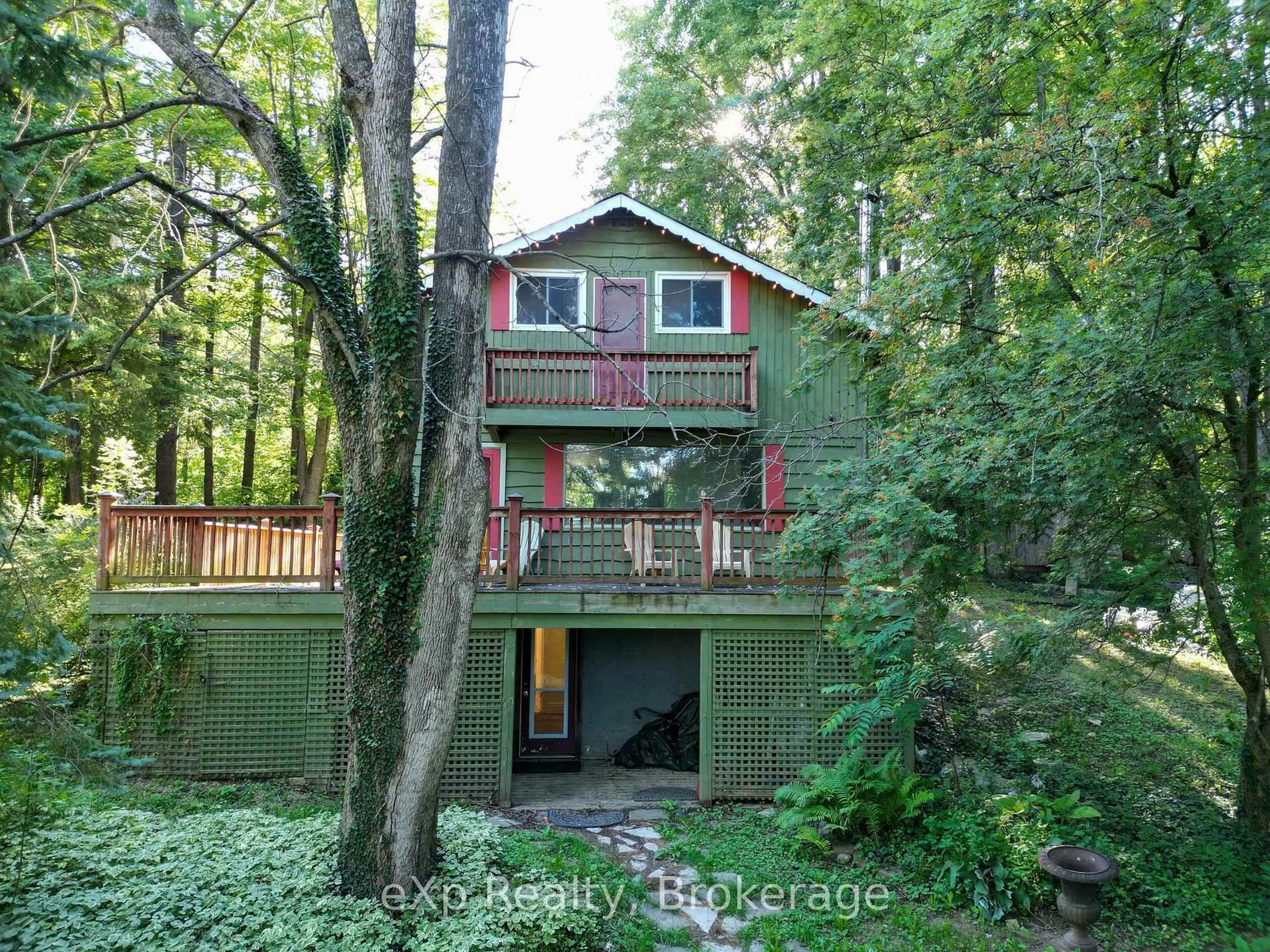 A pic from outside/outdoor area/front of a property/back of a property/a pic from drone, forest/trees view for 272 Bowles Bluff Rd, Grey Highlands Ontario N0C 1H0