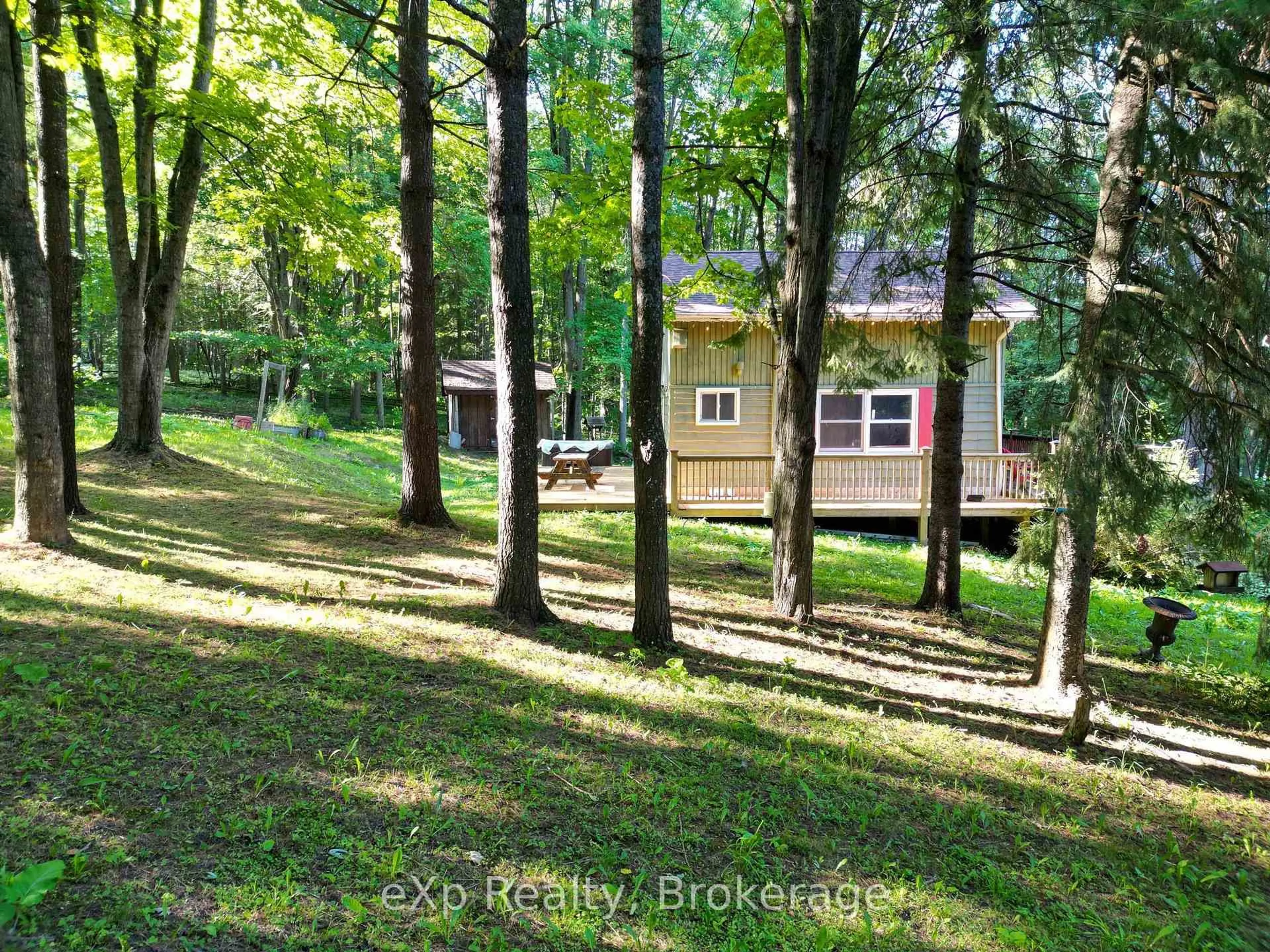 A pic from outside/outdoor area/front of a property/back of a property/a pic from drone, forest/trees view for 272 Bowles Bluff Rd, Grey Highlands Ontario N0C 1H0