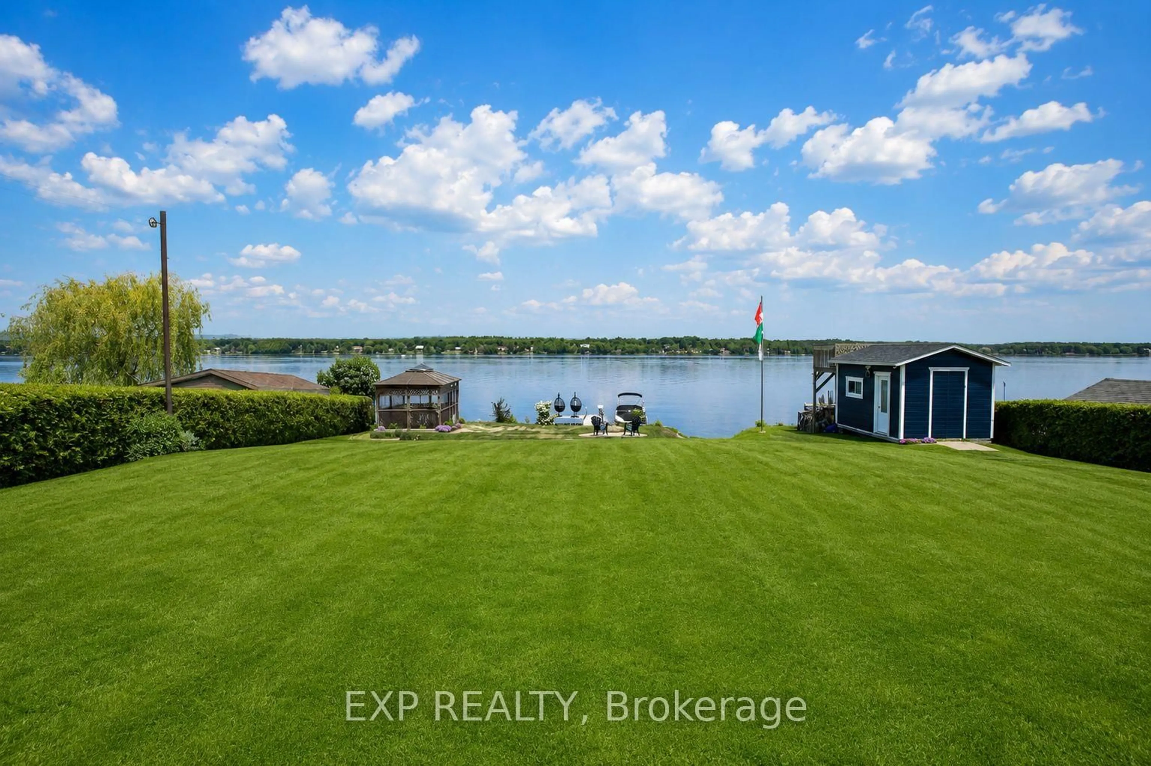 A pic from outside/outdoor area/front of a property/back of a property/a pic from drone, water/lake/river/ocean view for 3605 FRONT Rd, Hawkesbury Ontario K6A 2W5