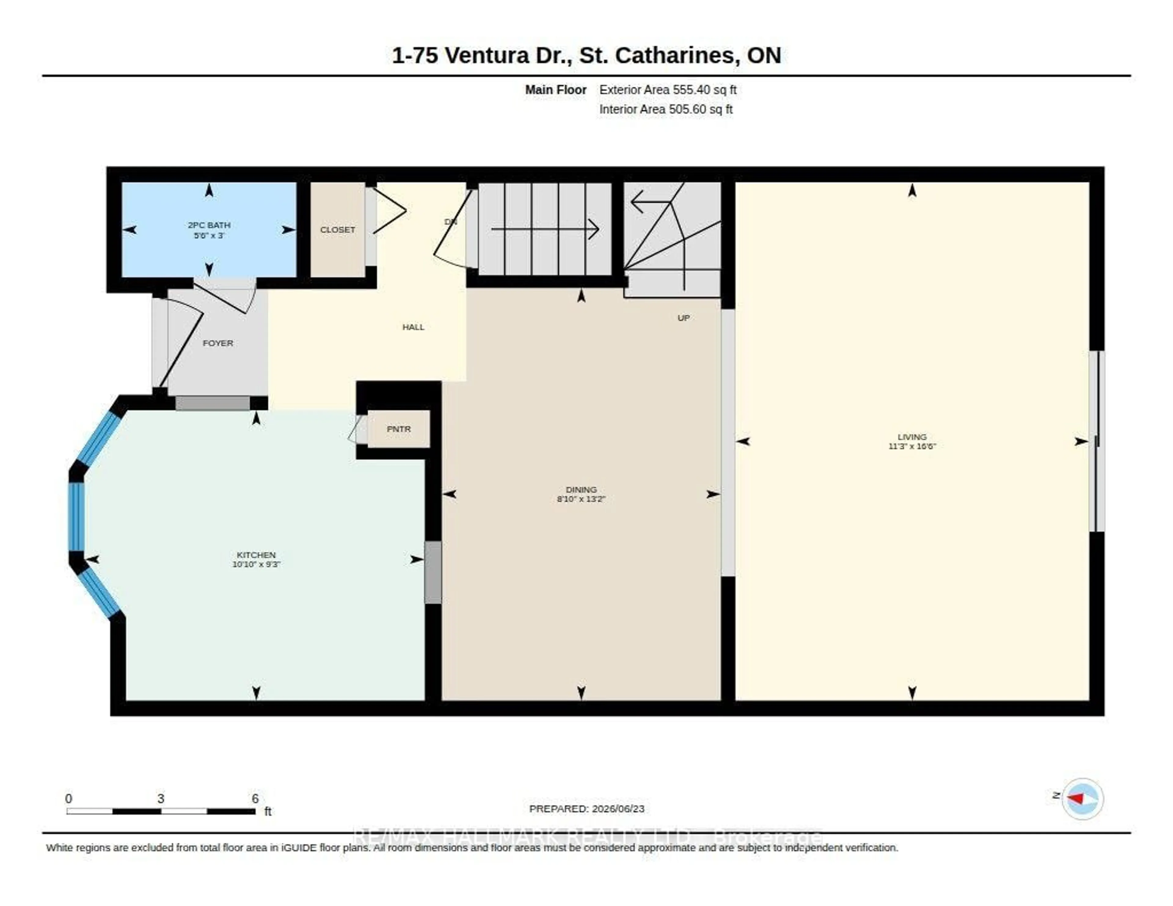 Floor plan for 75 Ventura Dr #1, St. Catharines Ontario L2R 7J7