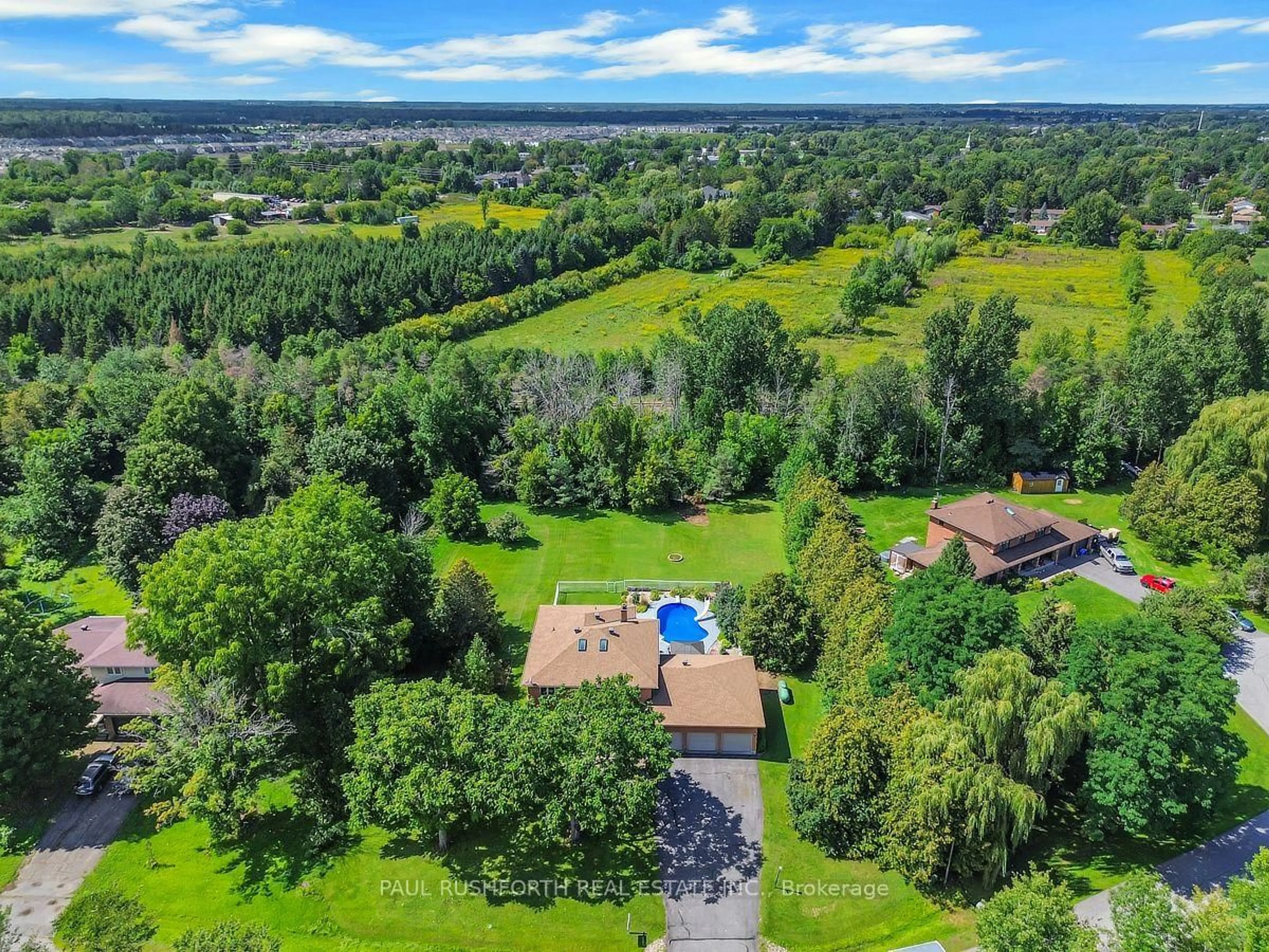 A pic from outside/outdoor area/front of a property/back of a property/a pic from drone, water/lake/river/ocean view for 15 Longridge Crt, Richmond Ontario K0A 2Z0