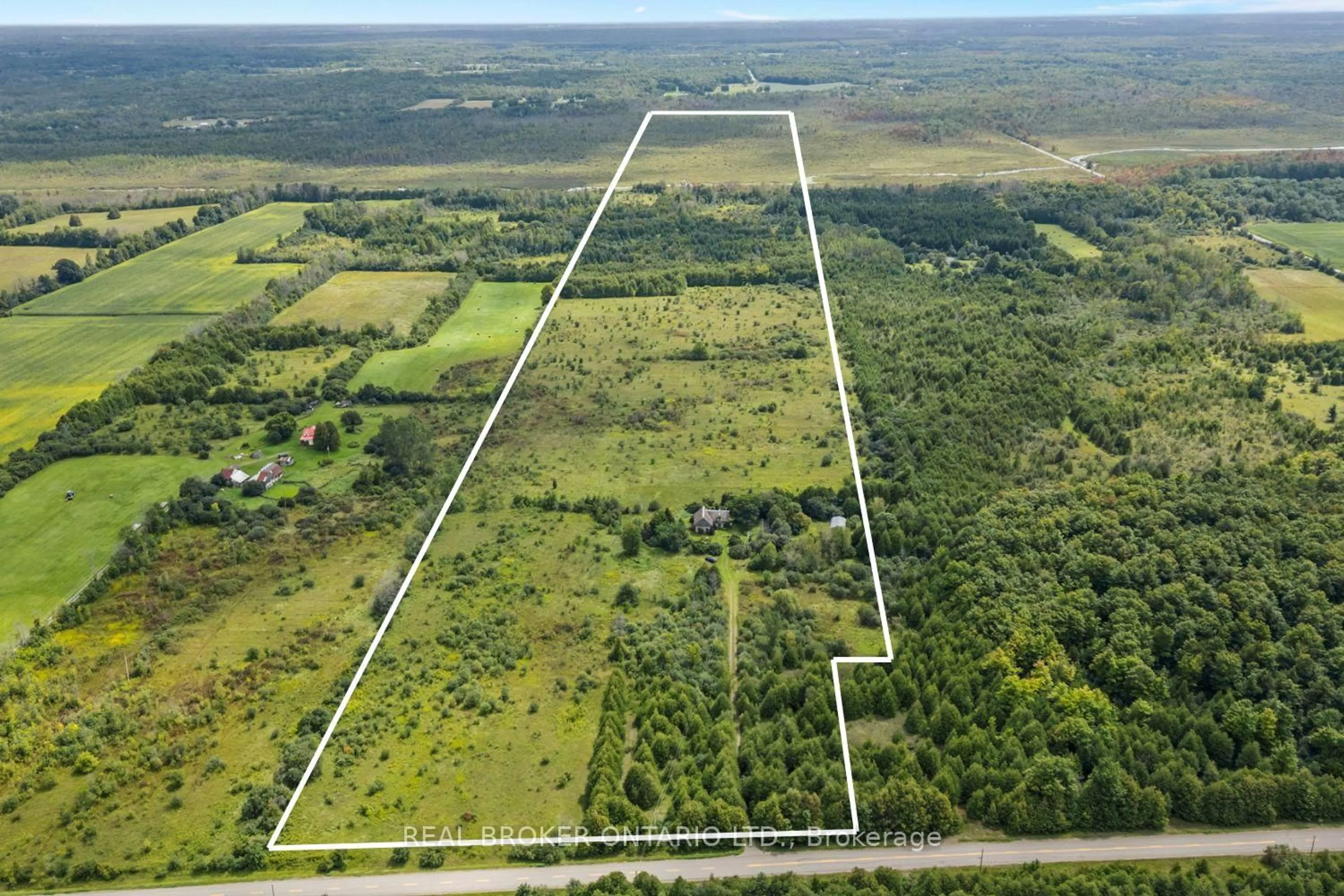 A pic from outside/outdoor area/front of a property/back of a property/a pic from drone, forest/trees view for 10827 Jellyby Rd, Elizabethtown-Kitley Ontario K0G 1R0