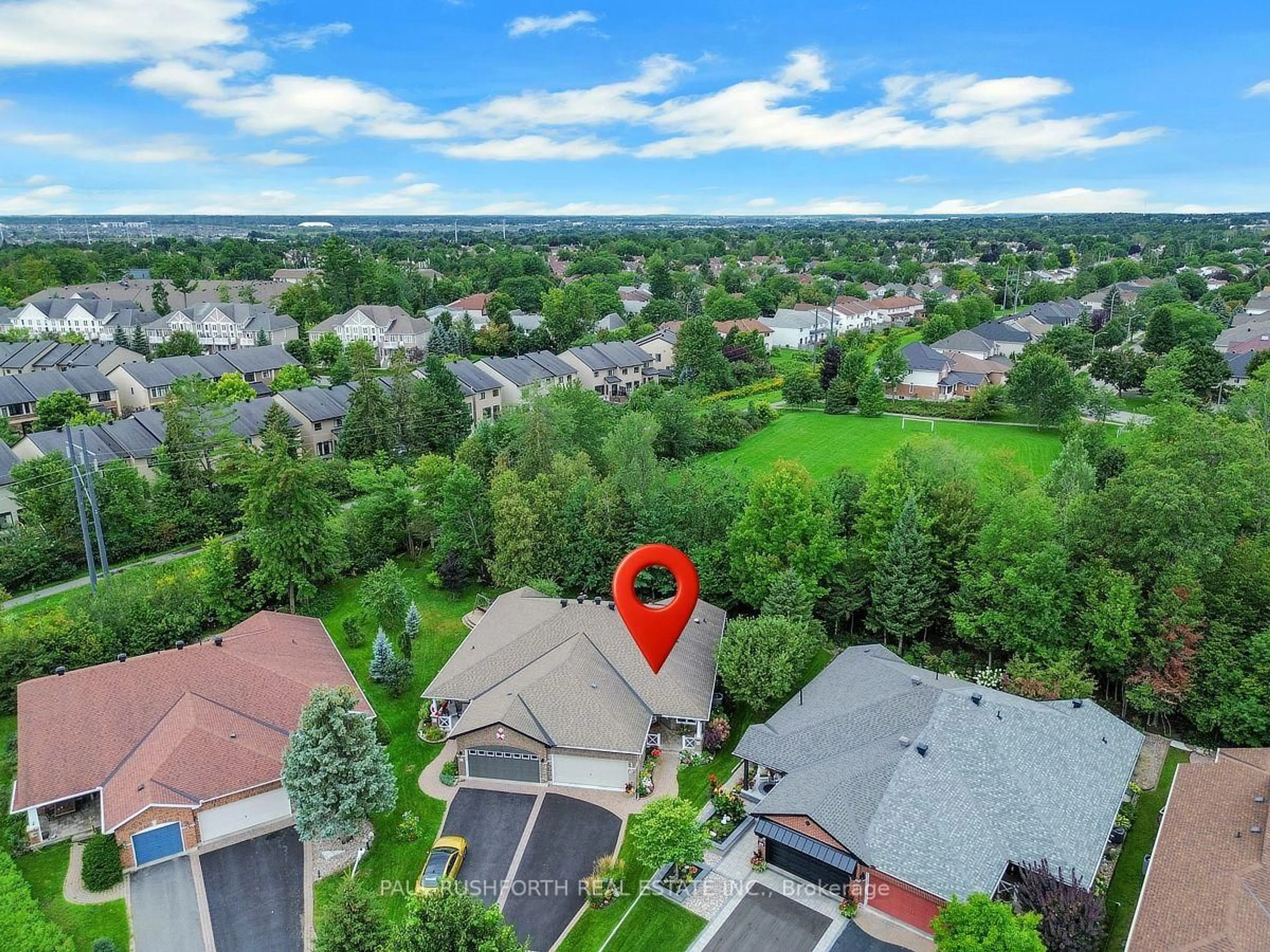 A pic from outside/outdoor area/front of a property/back of a property/a pic from drone, city buildings view from balcony for 57 Waterthrush Cres, Ottawa Ontario K2M 2T8