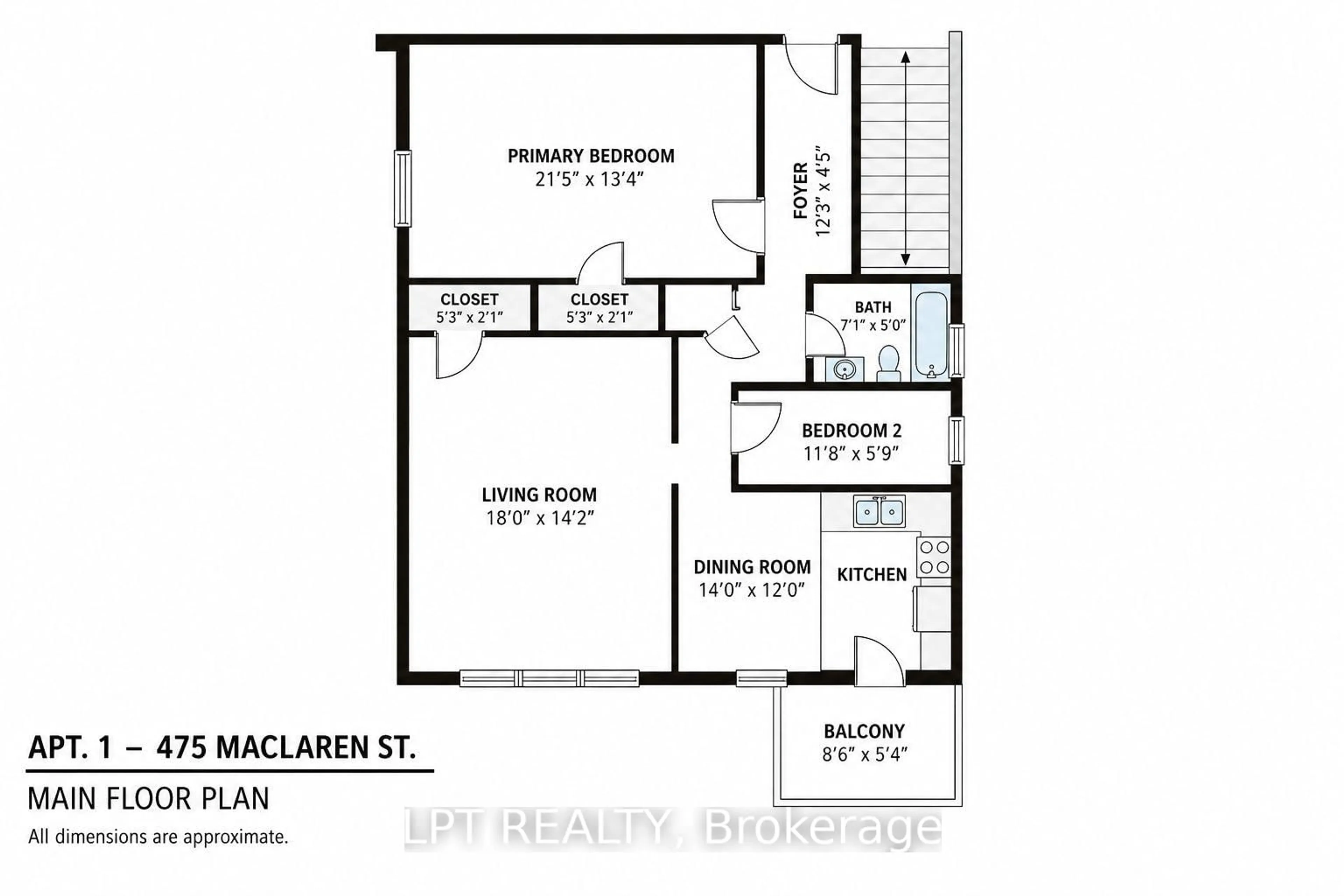 Floor plan for 475 MacLaren St, Ottawa Ontario K1R 5K5