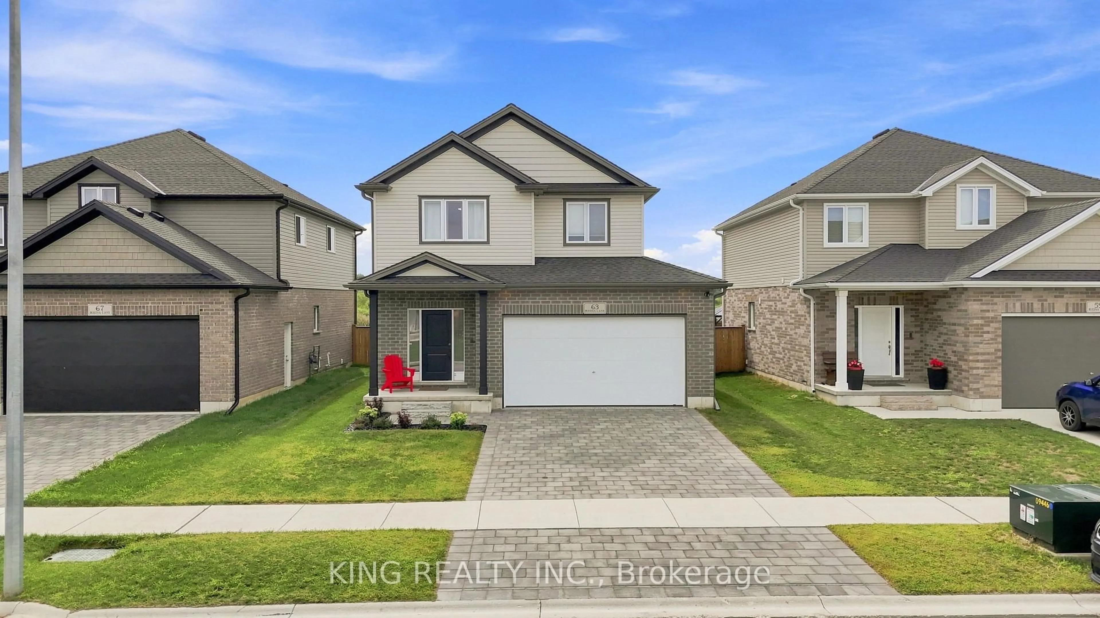 Home with vinyl exterior material, street for 63 Rosina Lane, Zorra Ontario N0M 2M0
