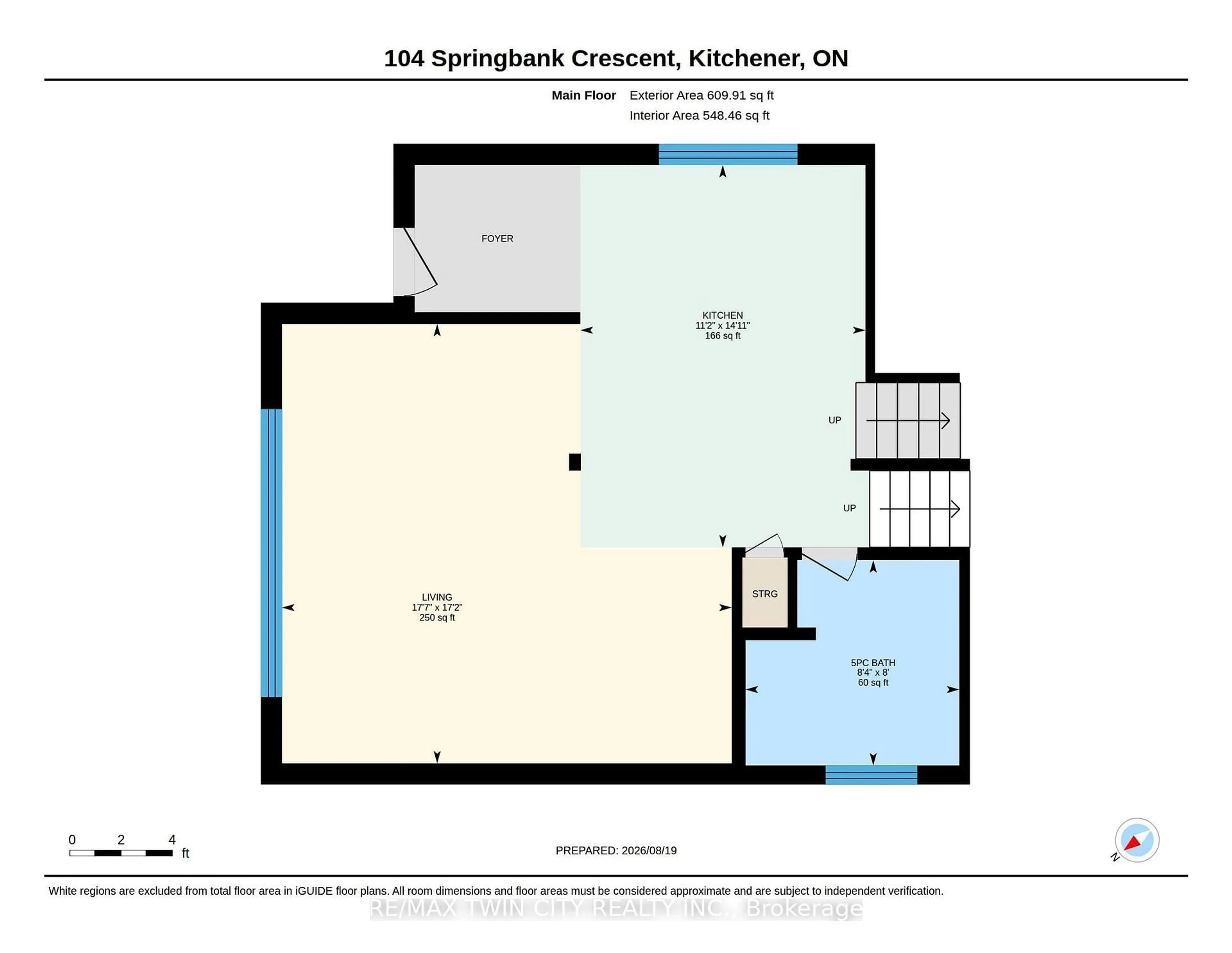 Floor plan for 104 Springbank Cres, Waterloo Ontario N2M 4P7