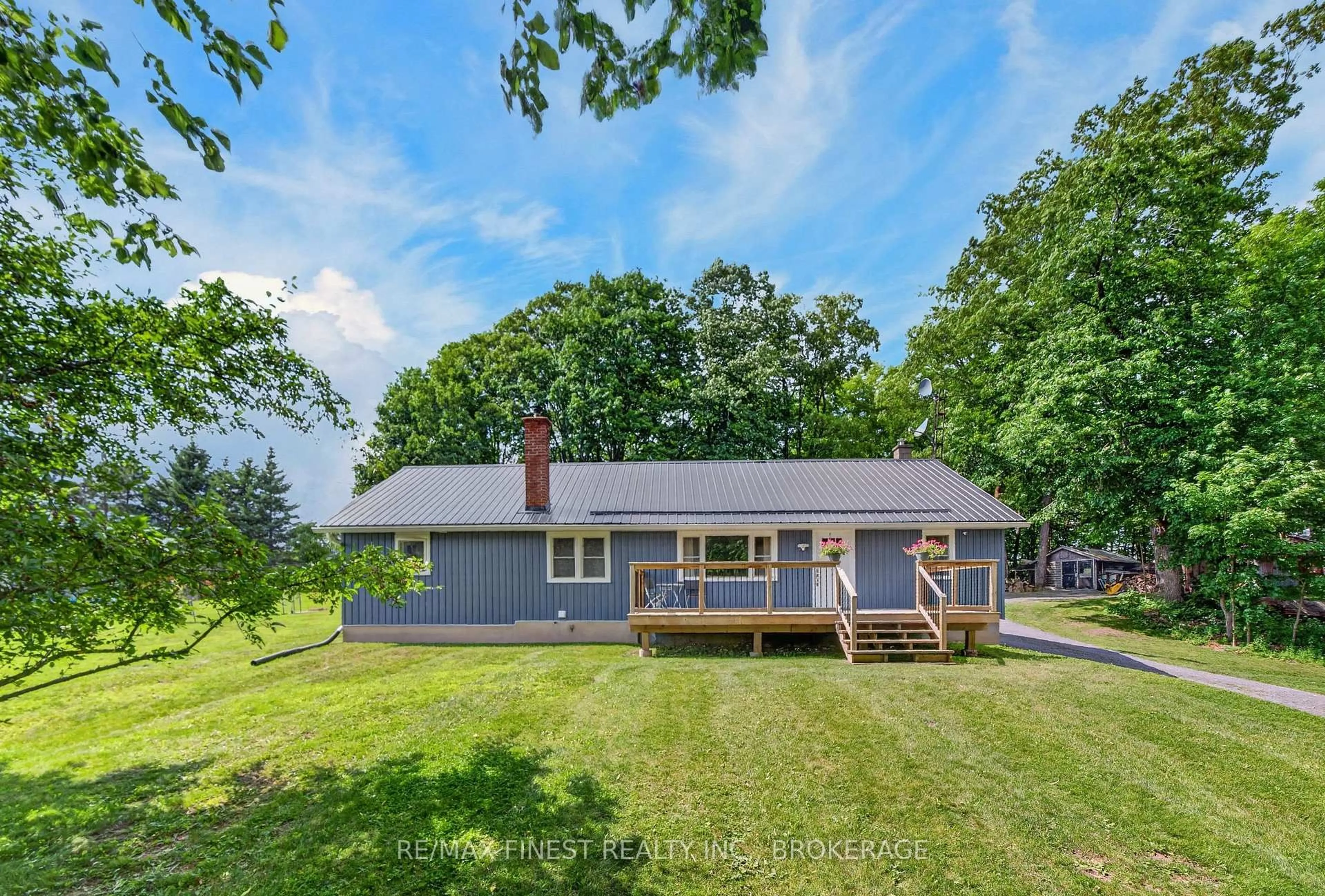 A pic from outside/outdoor area/front of a property/back of a property/a pic from drone, water/lake/river/ocean view for 6213 Perth Rd, Perth Road Ontario K0H 2L0