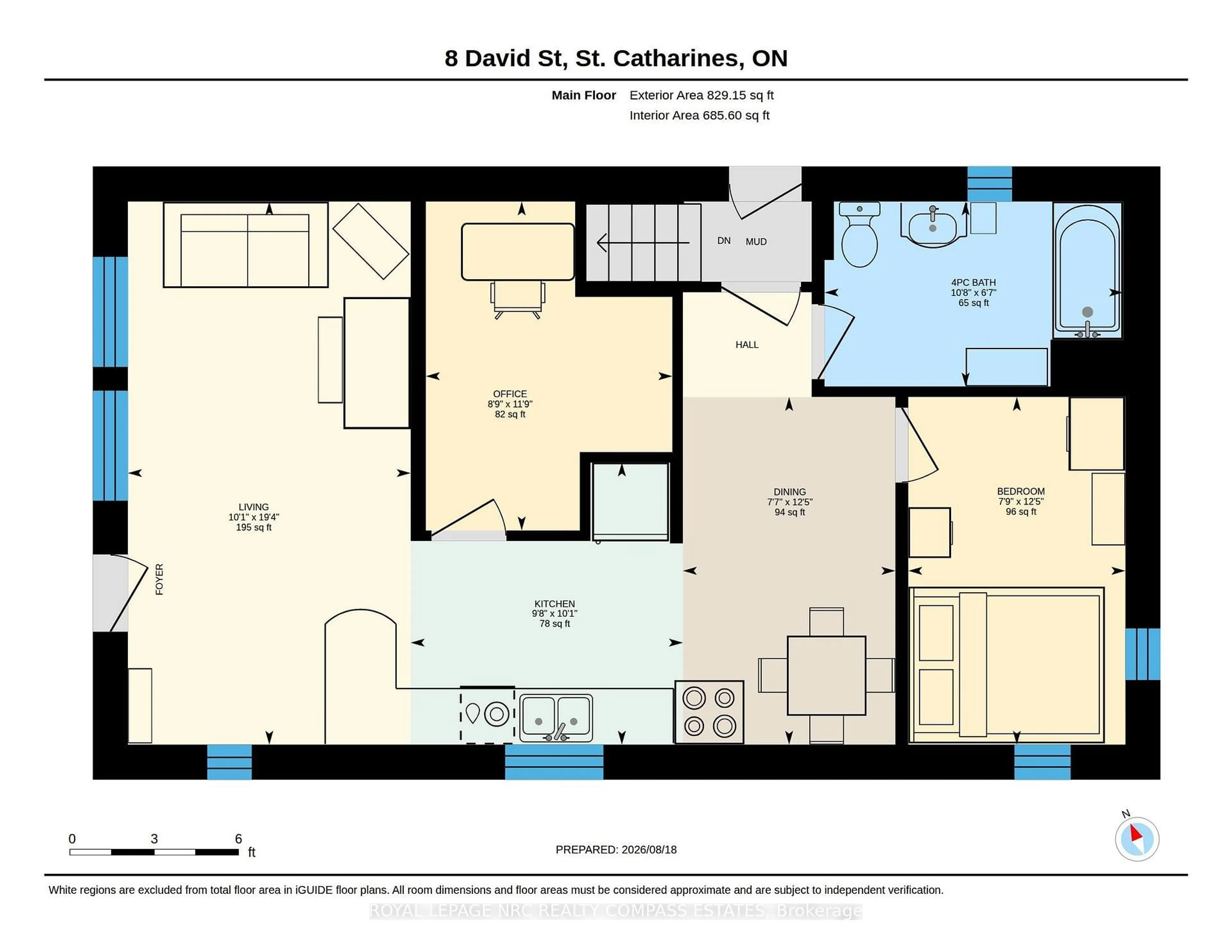 Floor plan for 8 David St, St. Catharines Ontario L2S 1C2