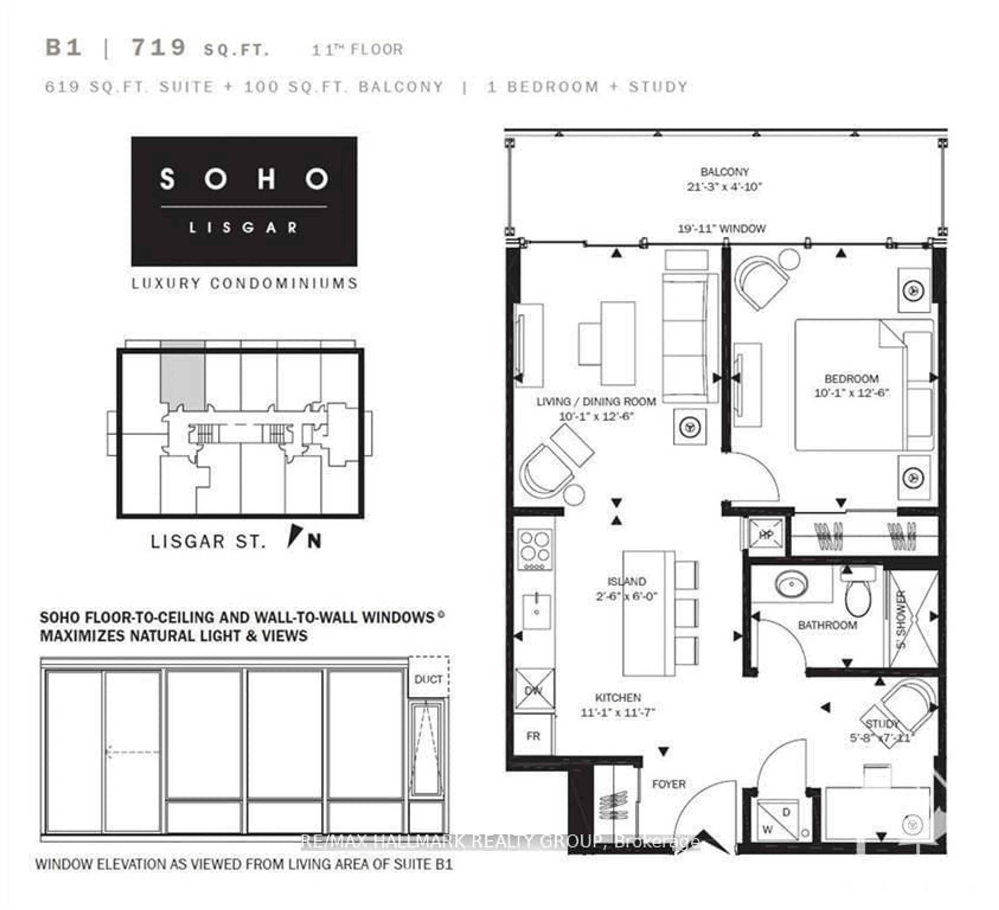 Floor plan for 300 Lisgar St #1105, Ottawa Ontario K2P 0E2