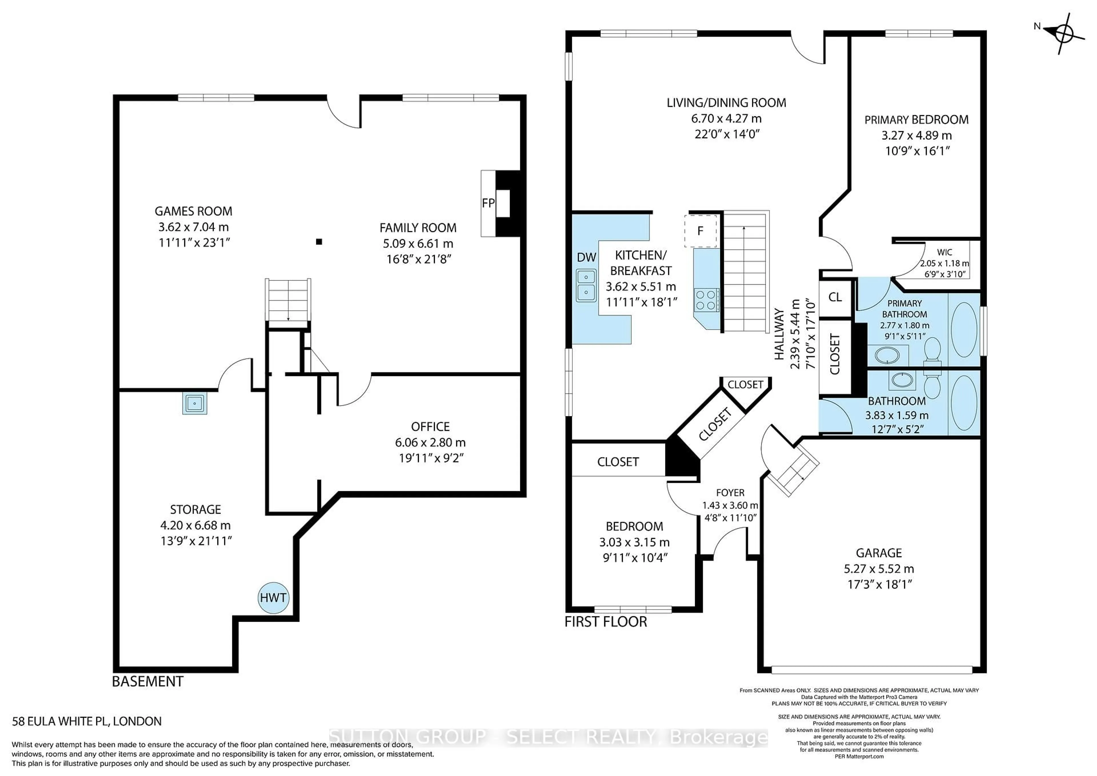 Floor plan for 58 Eula White Pl, London South Ontario N5Z 5C2