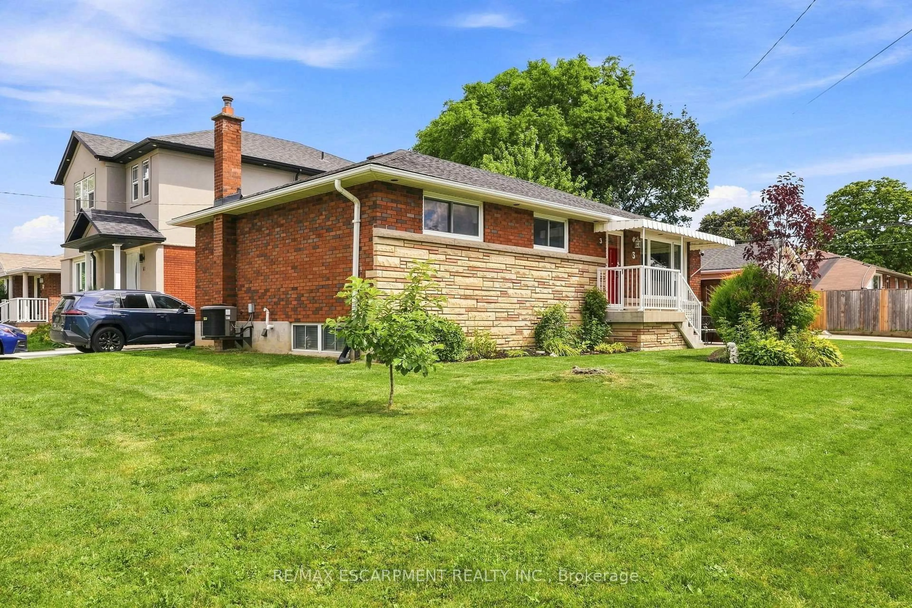 Home with brick exterior material, street for 3 Mitchell Ave, Hamilton Ontario L9A 1W1