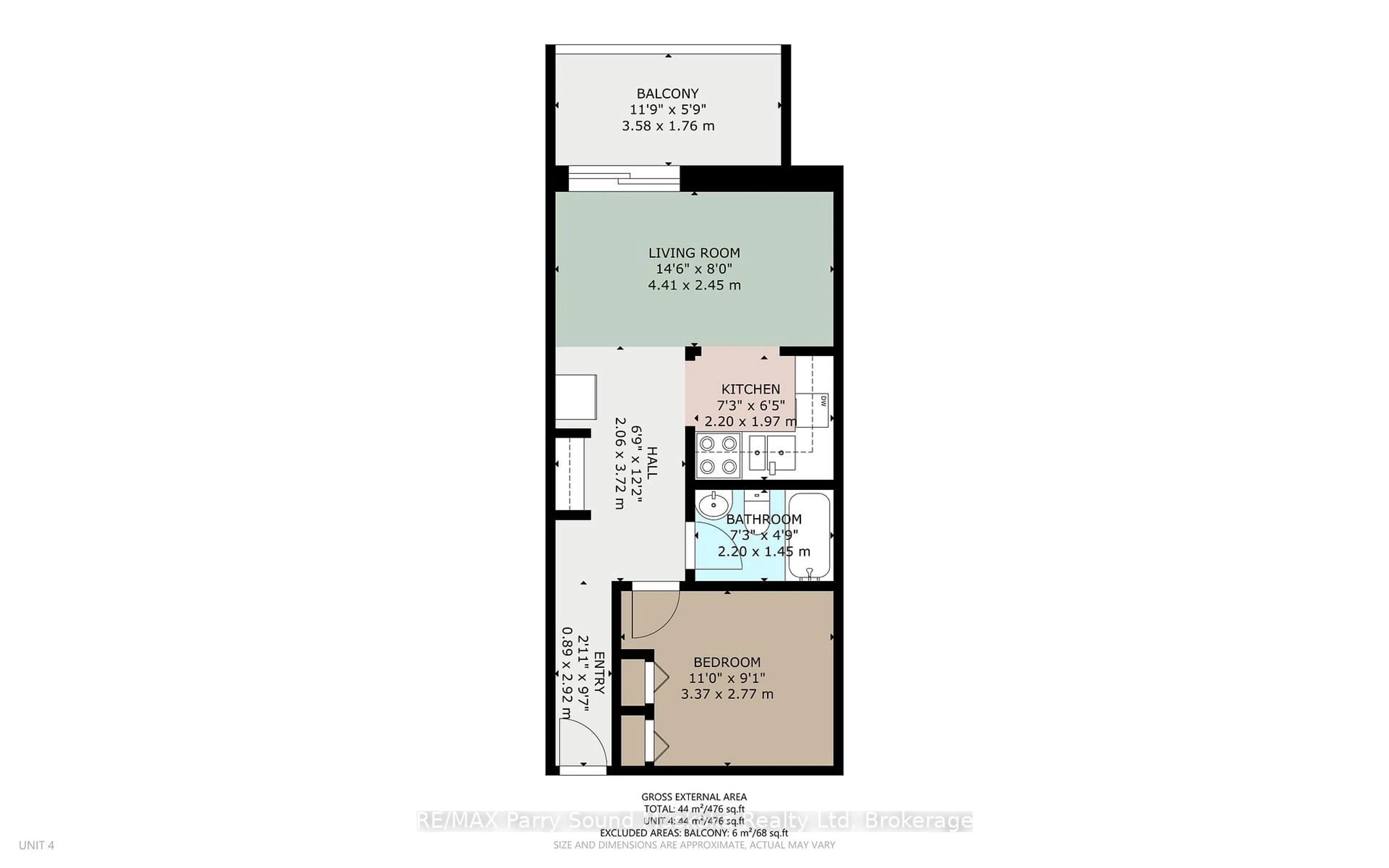 Floor plan for 21 Prospect St #4, Parry Sound Ontario P2A 2B5