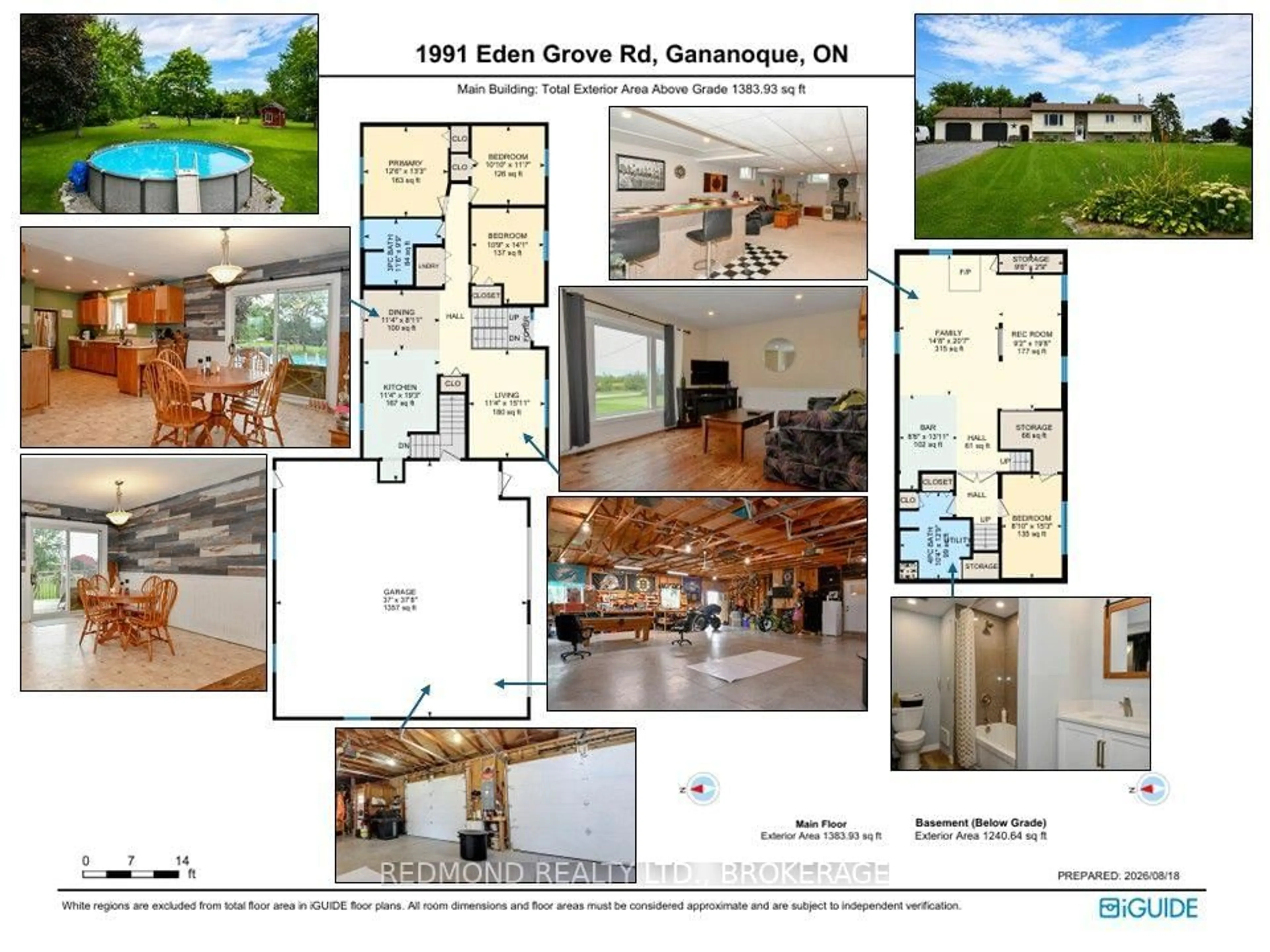 Floor plan for 1991 Eden Grove Rd, Front of Leeds & Seeleys Bay Ontario K7G 2V4