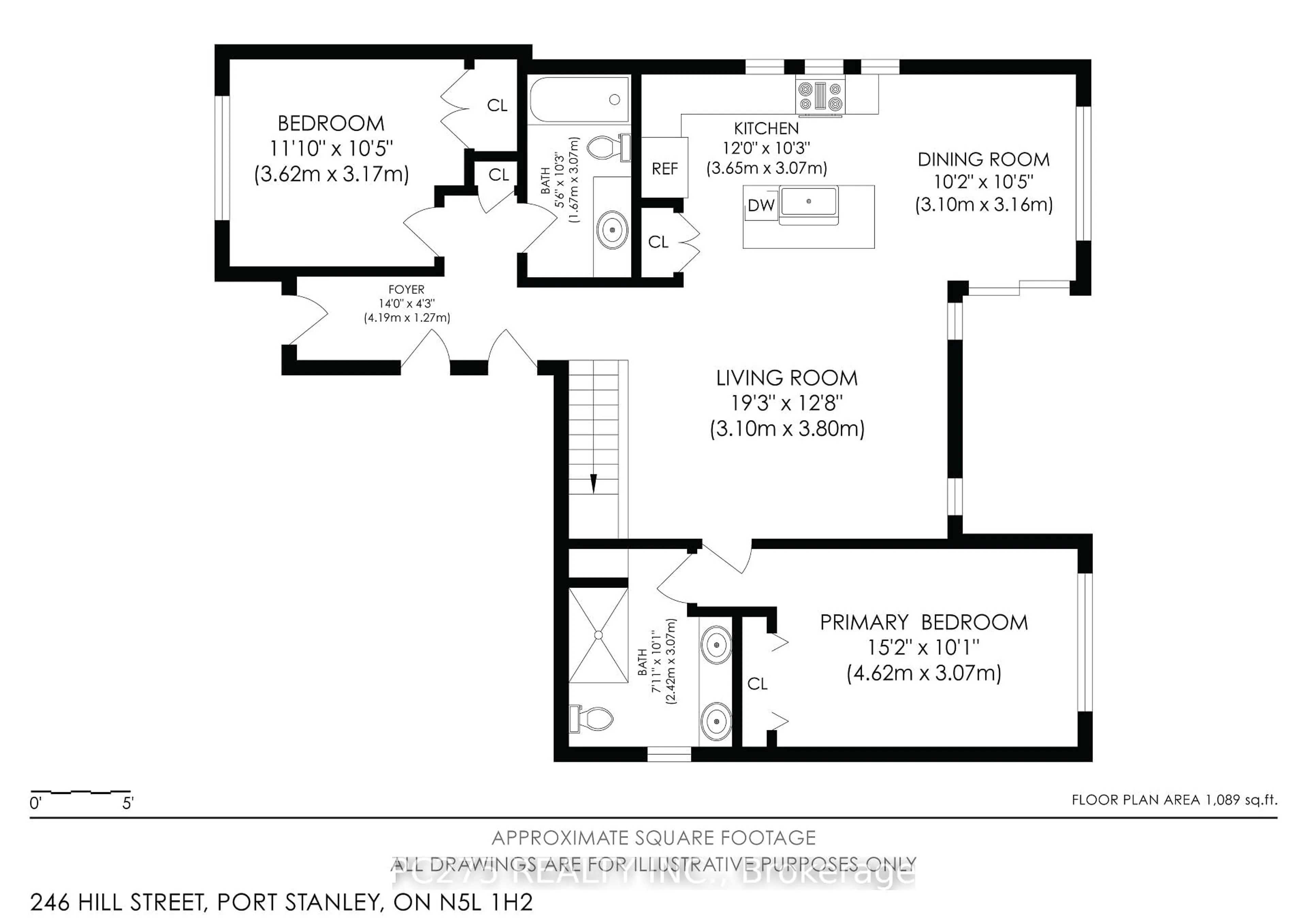 Floor plan for 246 Hill St, Central Elgin Ontario N5L 1H2