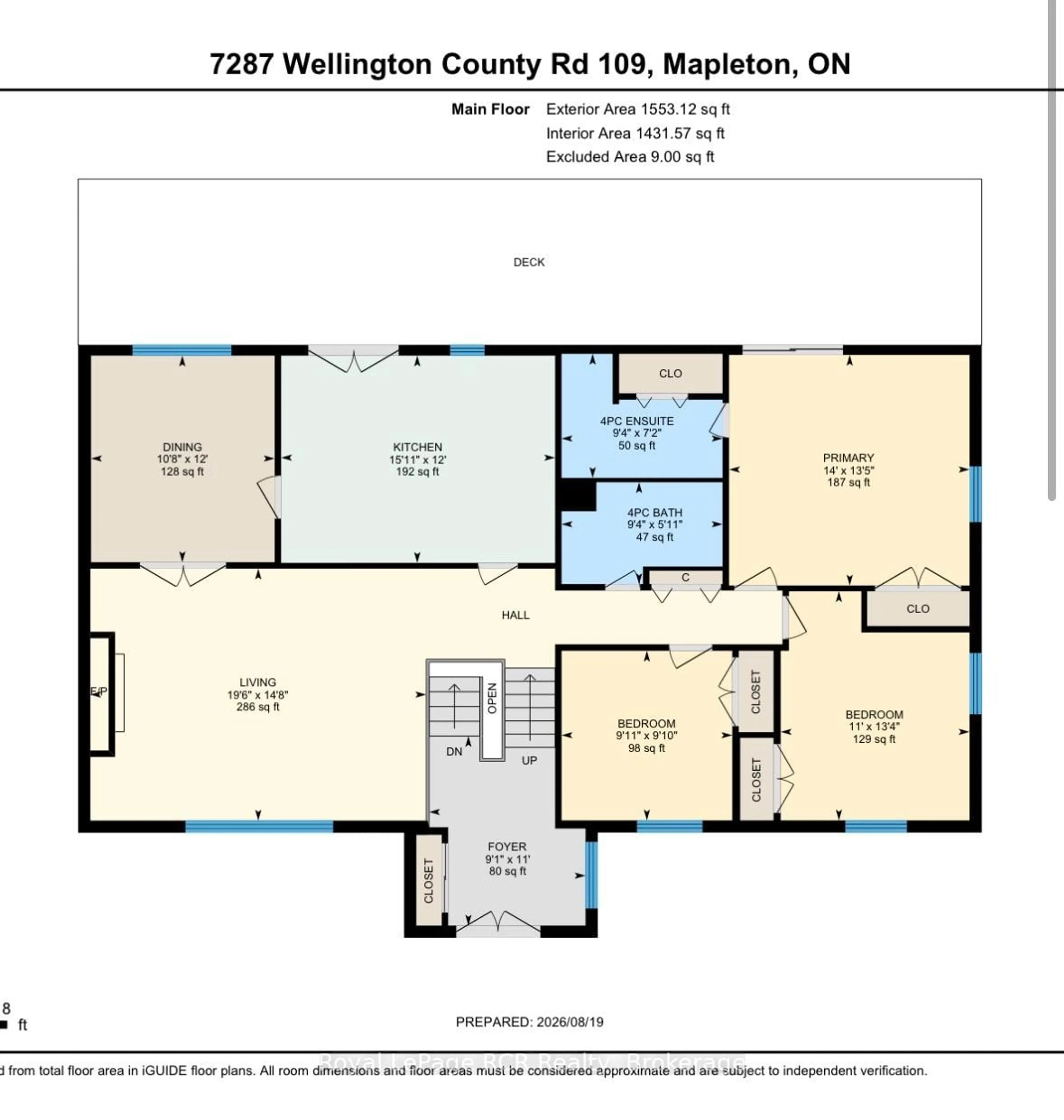 Floor plan for 7287 Wellington Rd 109, Mapleton Ontario N0G 2K0