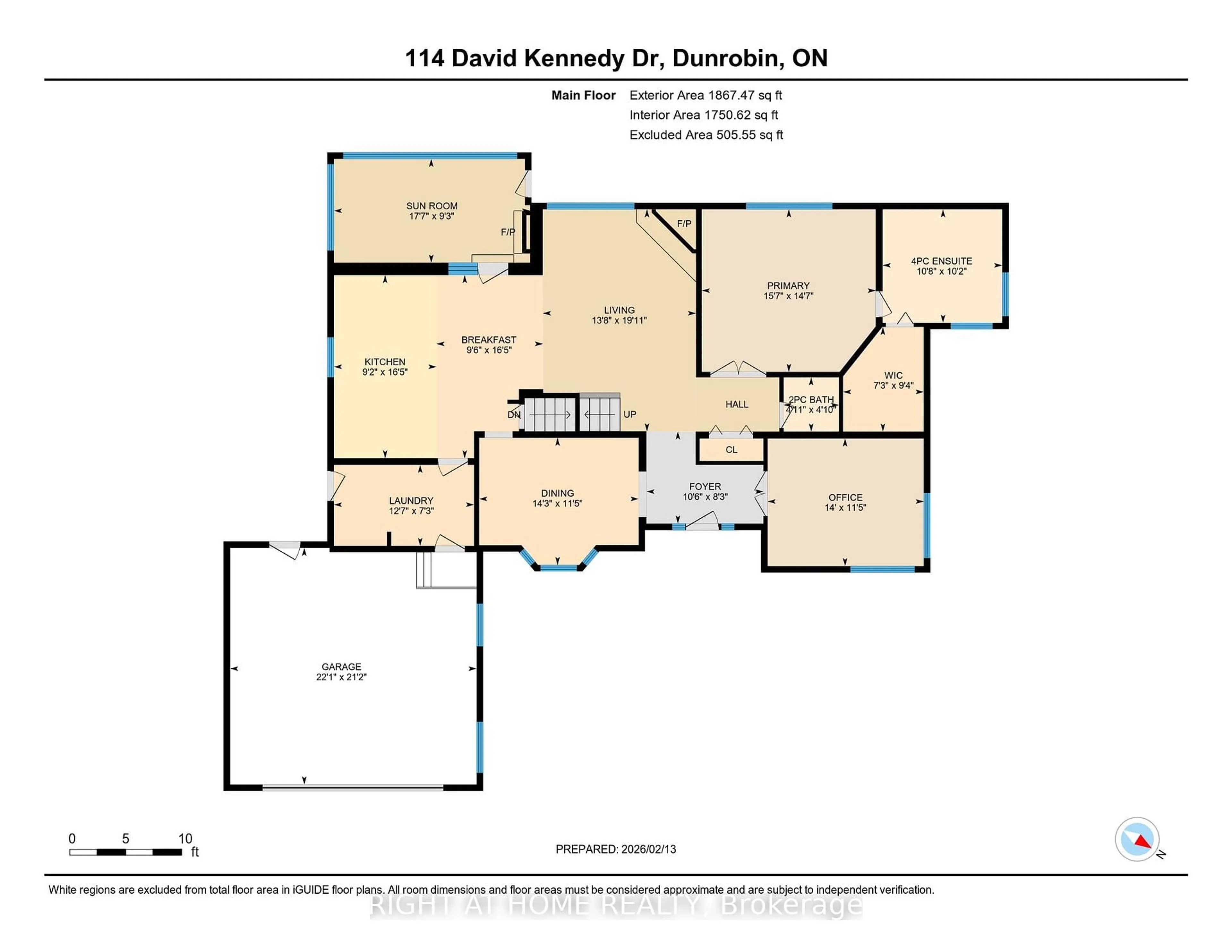 Floor plan for 114 David Kennedy Dr, Ottawa Ontario K0A 1T0